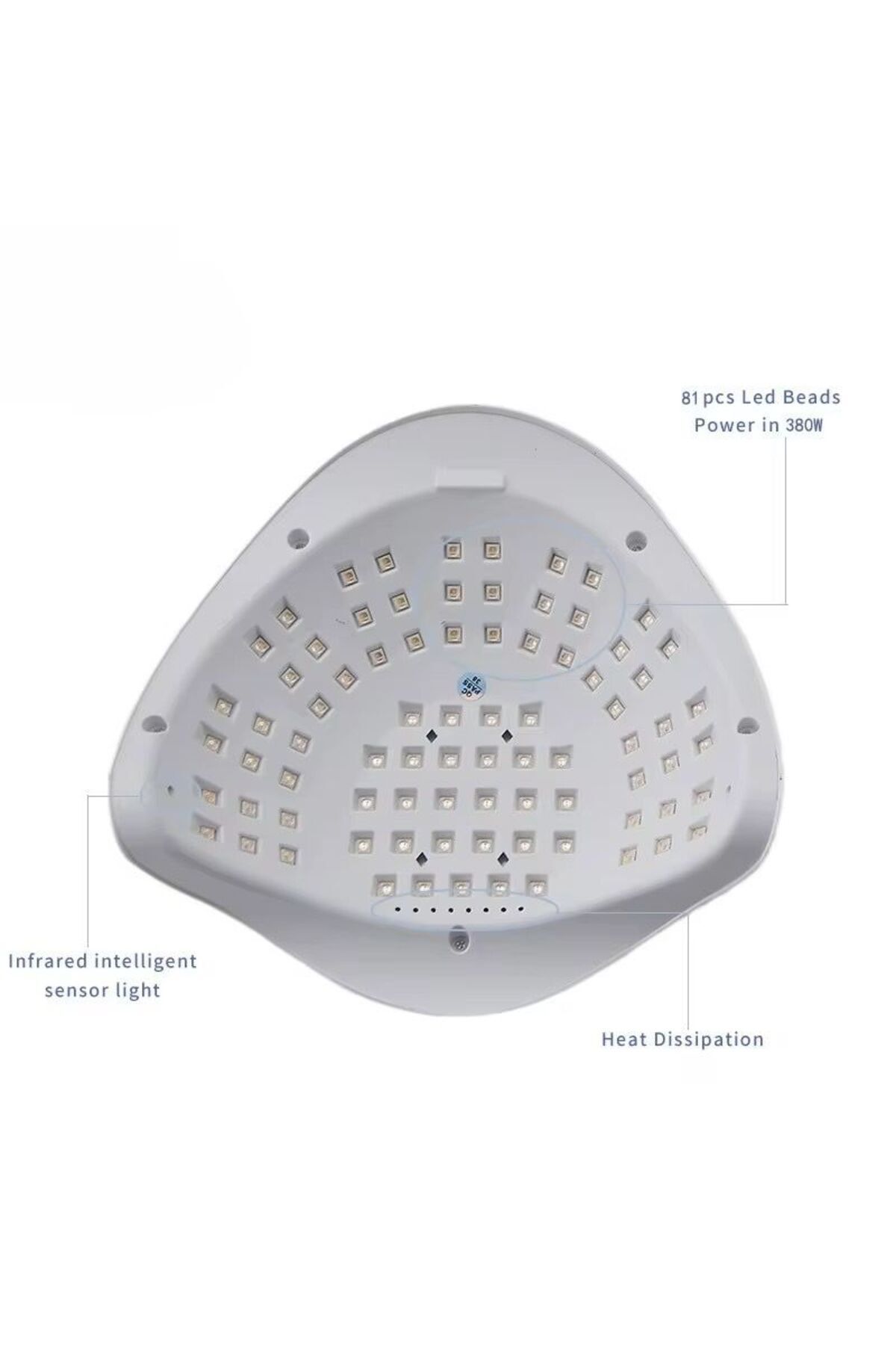 SUN X 26 UV LED TIRNAK KURUTUCU 380 W 81 UV LED PROTEZ TIRNAK KALICI OJE KURUTMA MAKİNESİ — FN-494 — تصویر 6 از 8