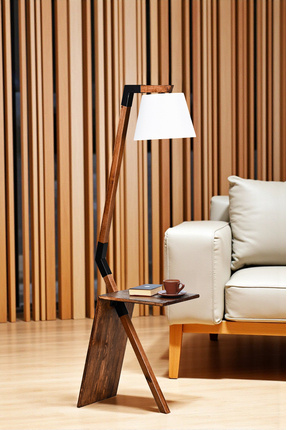 Lambazade Ceviz Renkli Sehpalı Helma Modern Lambader Krem Başlık