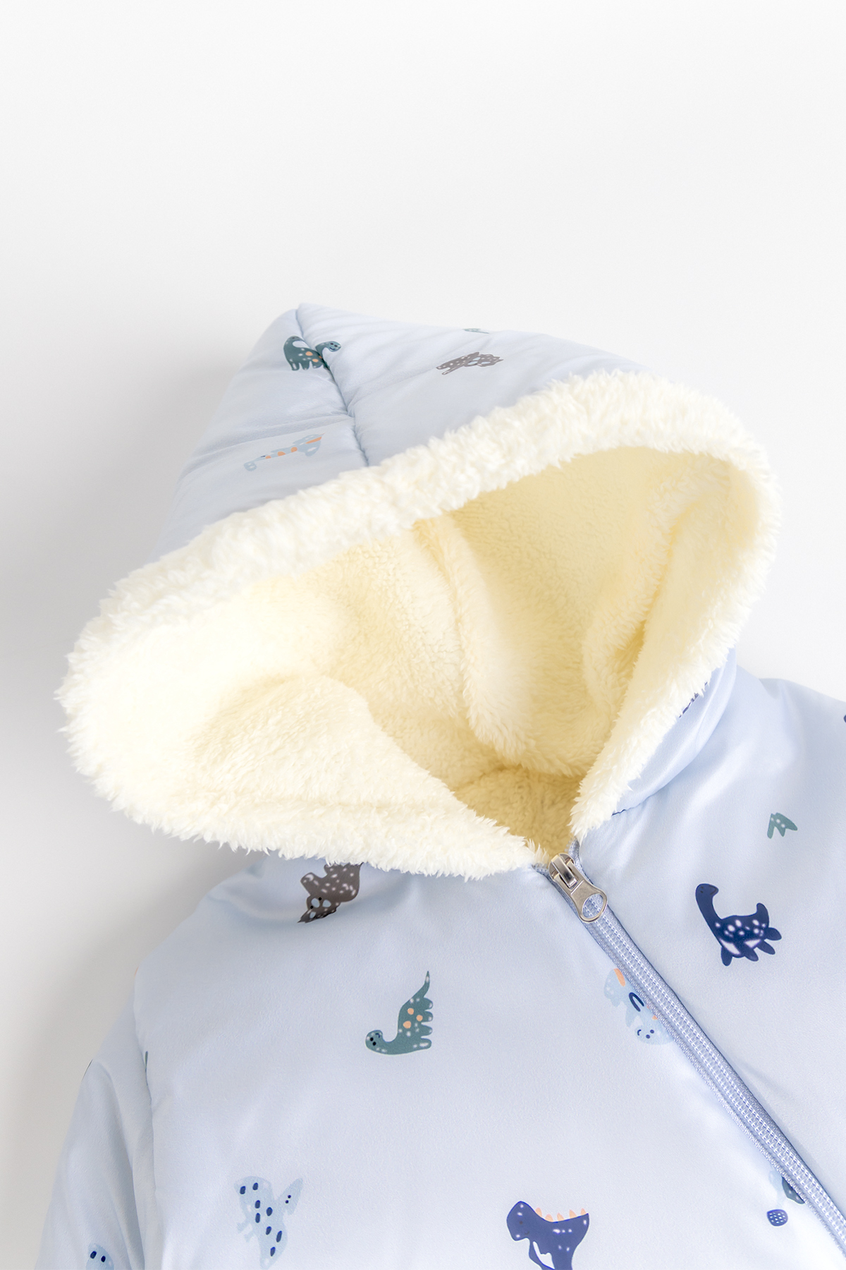 Babymod Kapüşonlu Peluş Astarlı Kışlık Kız-Erkek Bebek Astronot-Kozmonot Tulum fotoğrafı 5 (önizleme)