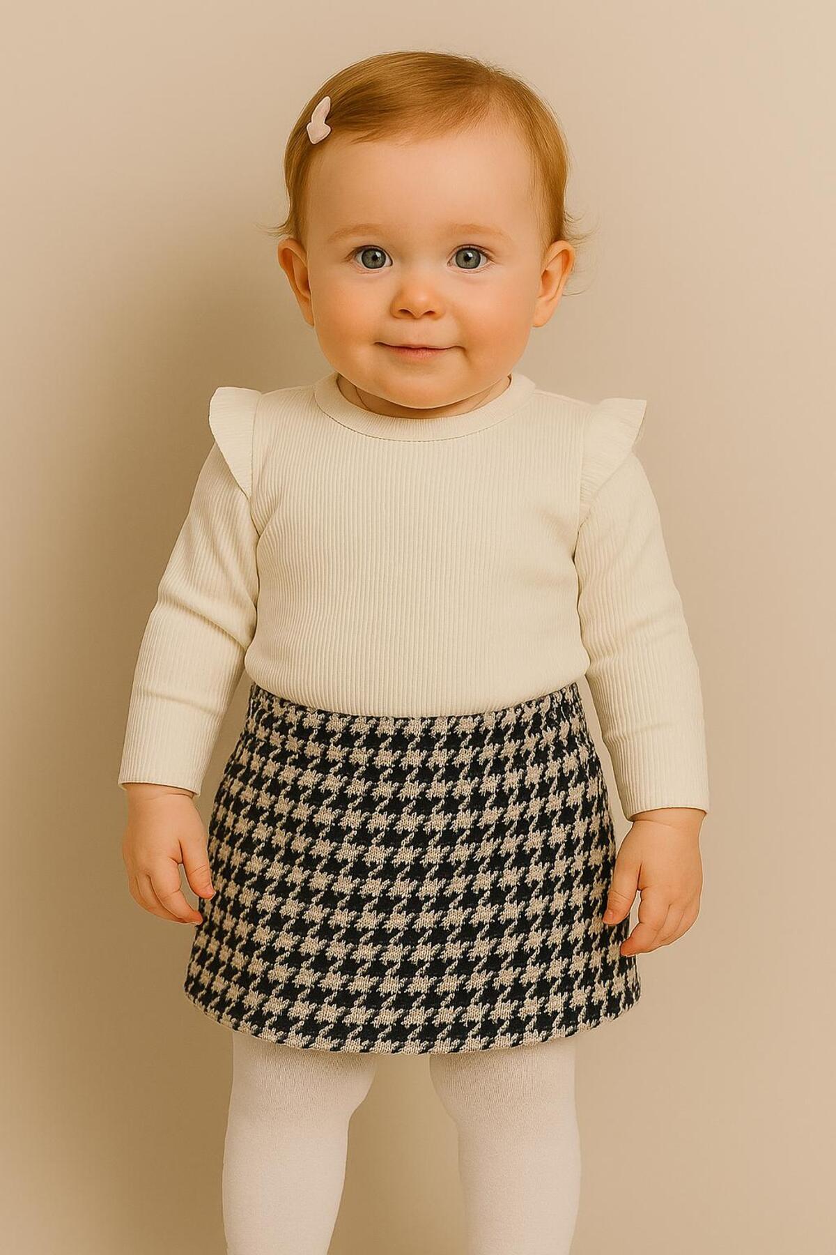 UESKİDS BEBEK SİYAH KAZAYAĞI ETEK VE BLUZ TAKIM fotoğrafı 3 (önizleme)