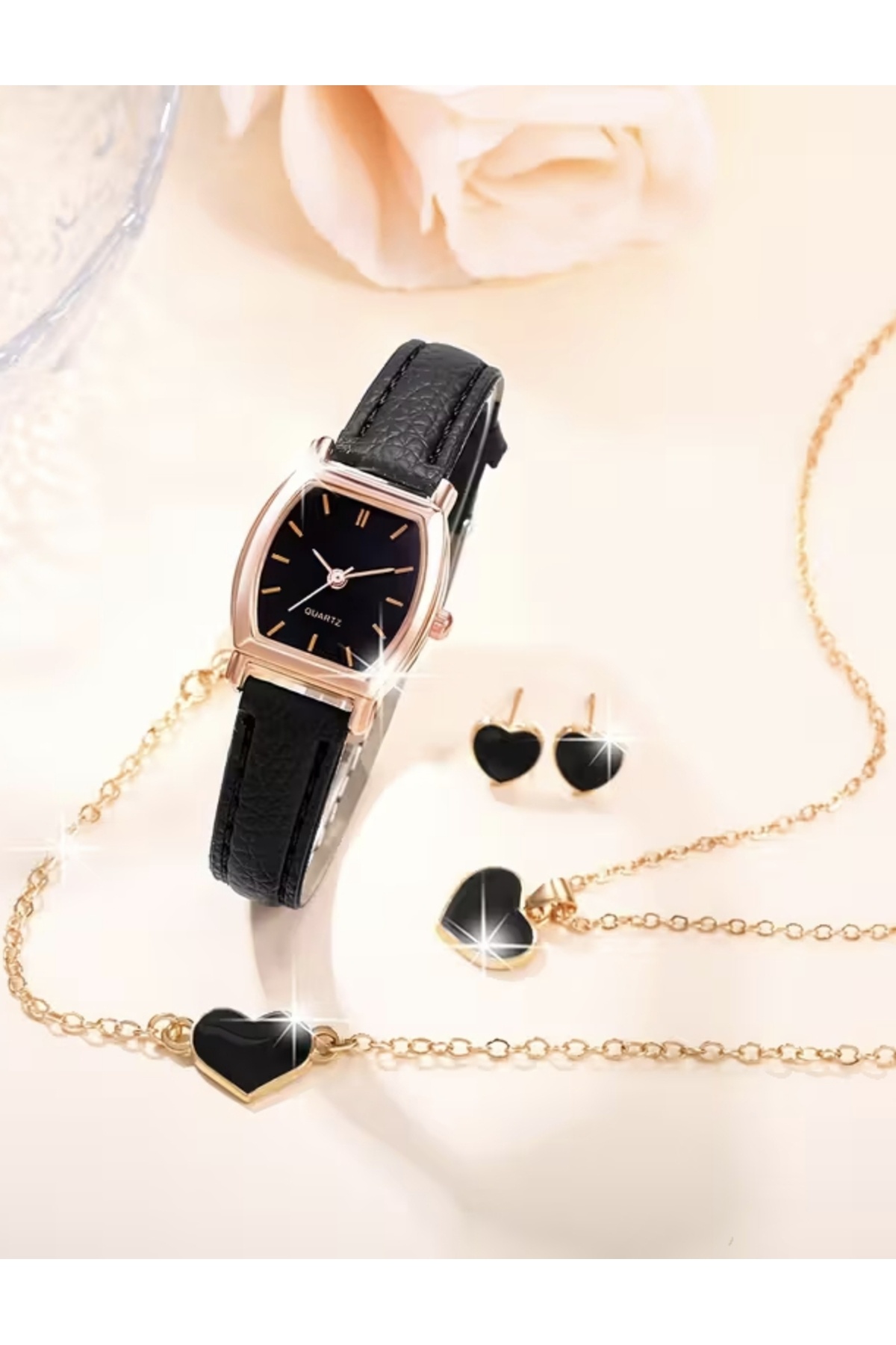 iyzi KADIN KOL SAAT SETi. KÜPE BiLEKLIK KOLYE SAAT KALPLi SAAT SETi