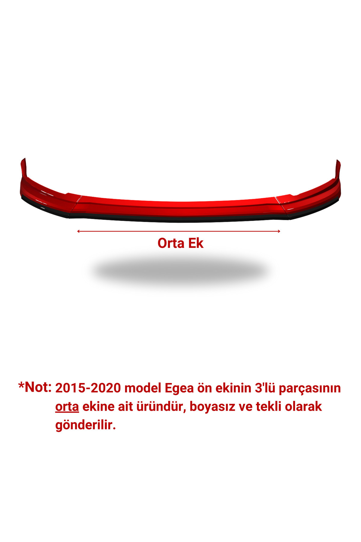 TUNİNG Fiat Egea 2015-2020 Ön Tampon Eki Boyasız Tekli Parça (Orta Ek)