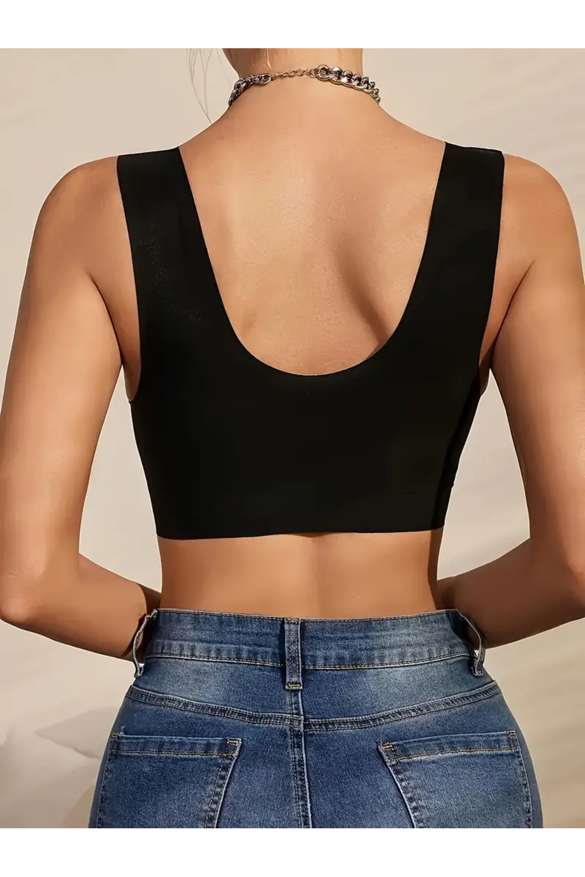 SWEETKORSE Γυναικείο σουτιέν Bonny Push Up με αγκράφα μπροστά και επένδυση Bralet με λουλουδάτο σχέδιο χωρίς ραφές Σουτιέν με λεπτομέρεια από δαντέλα