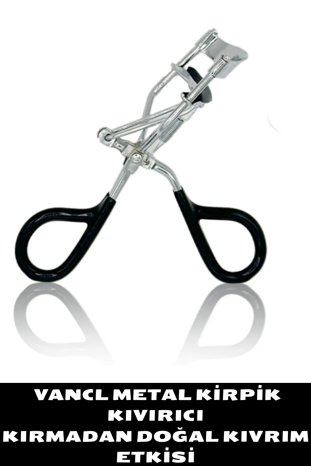 VANCL Metal Kirpik Kıvırıcı- Silikon Saplı Kirpik Kıvırma Aleti - Kırmadan Kıvırır