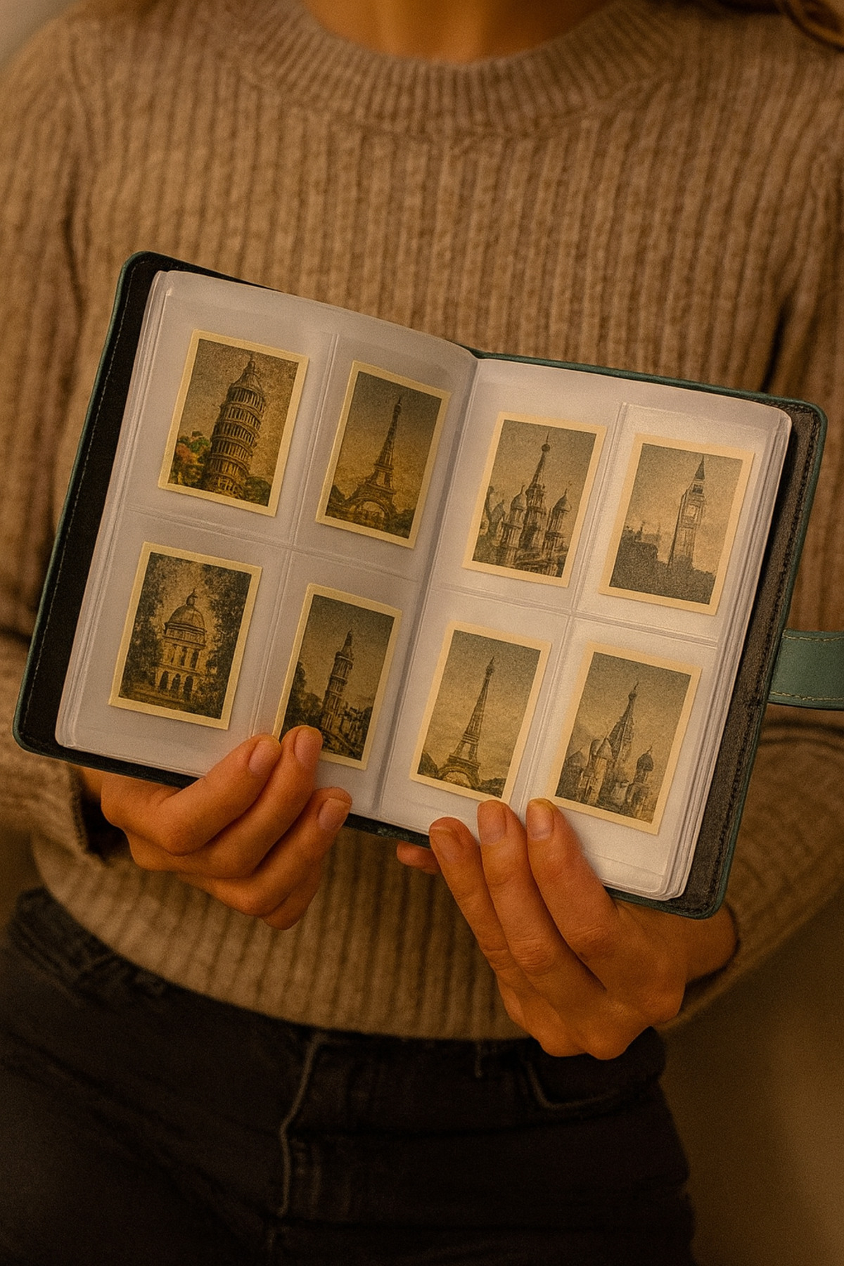 Angelphoto İnstax 6x9 Fotoğraf Albümü Deri Yeşil Mini Fotoğraf Albümü