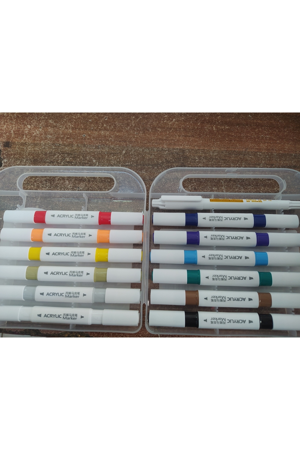 zuixua ACRYLIC MARKER PEN 12 COLORS ÇİFT TARAFLI