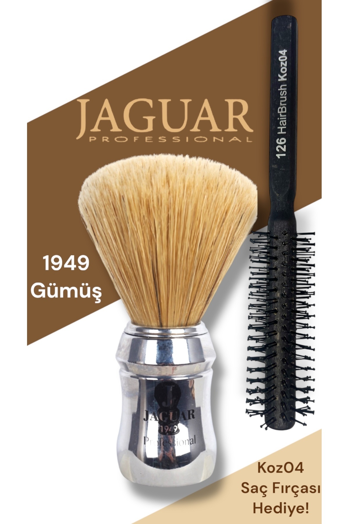 Jaguar 1949 Sakal Fırçası & 126 Koz04 Saç Fırçası Hediyeli!