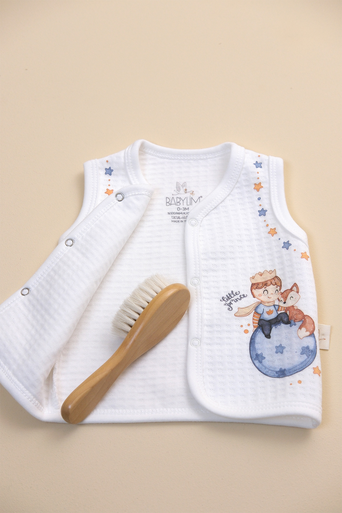 BABYLİM Küçük Prens Basic Kapitone Yelek %100Pamuk fotoğrafı 6 (önizleme)