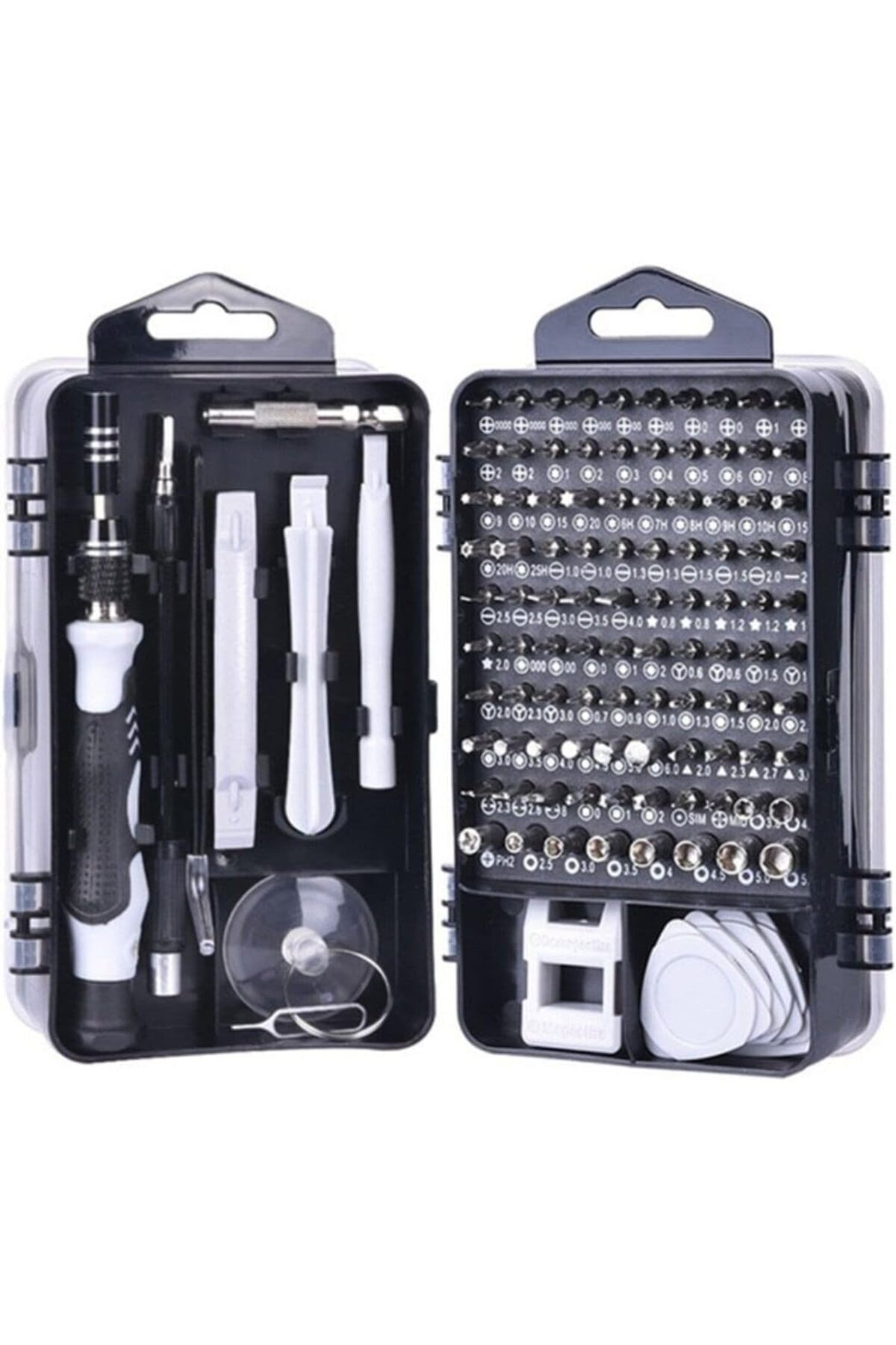 Hombak 115 Parça Manyetik Tornavida Seti – Profesyonel Onarım Kiti, Laptop, Telefon, Saat Tamiri İçin
