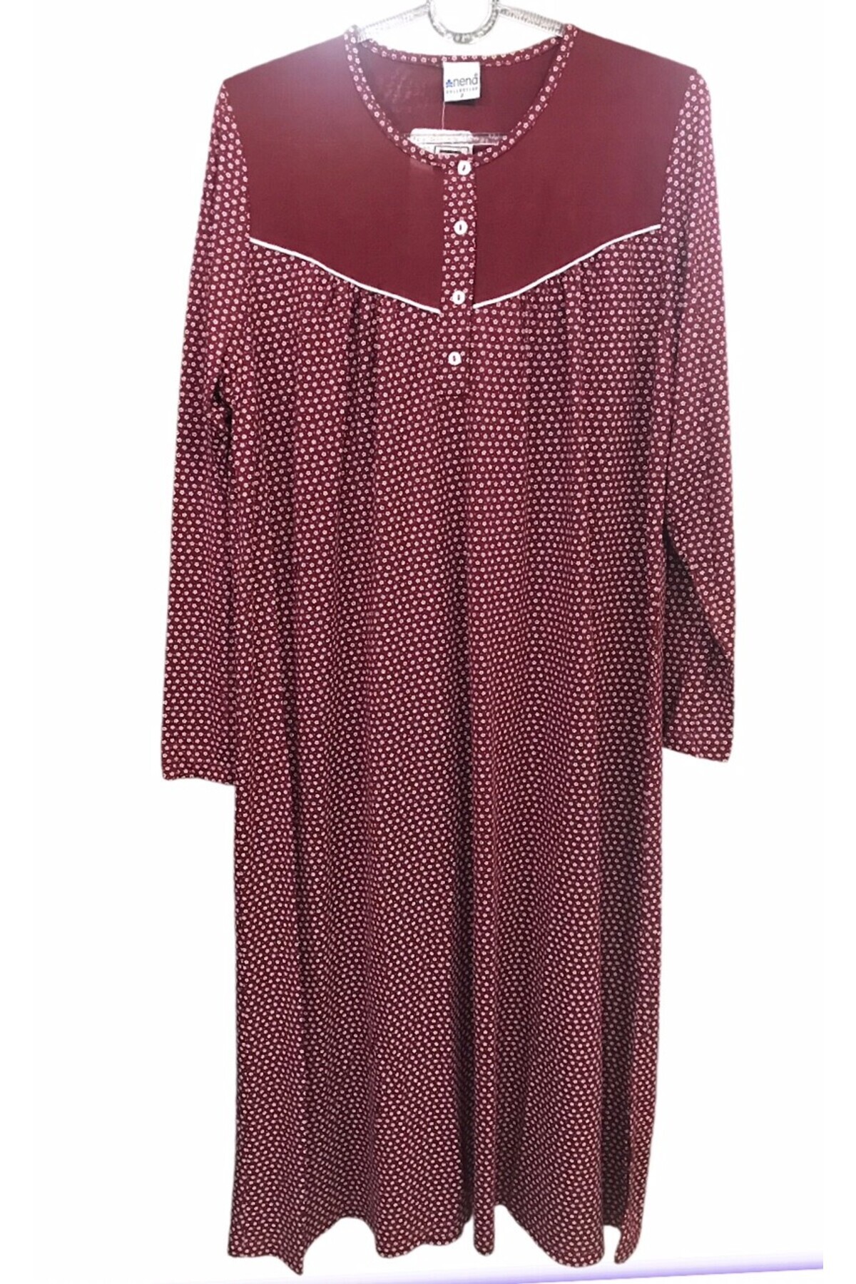 Nena Uzun Kollu Robalı Patlı % 100 Gecelik-12771