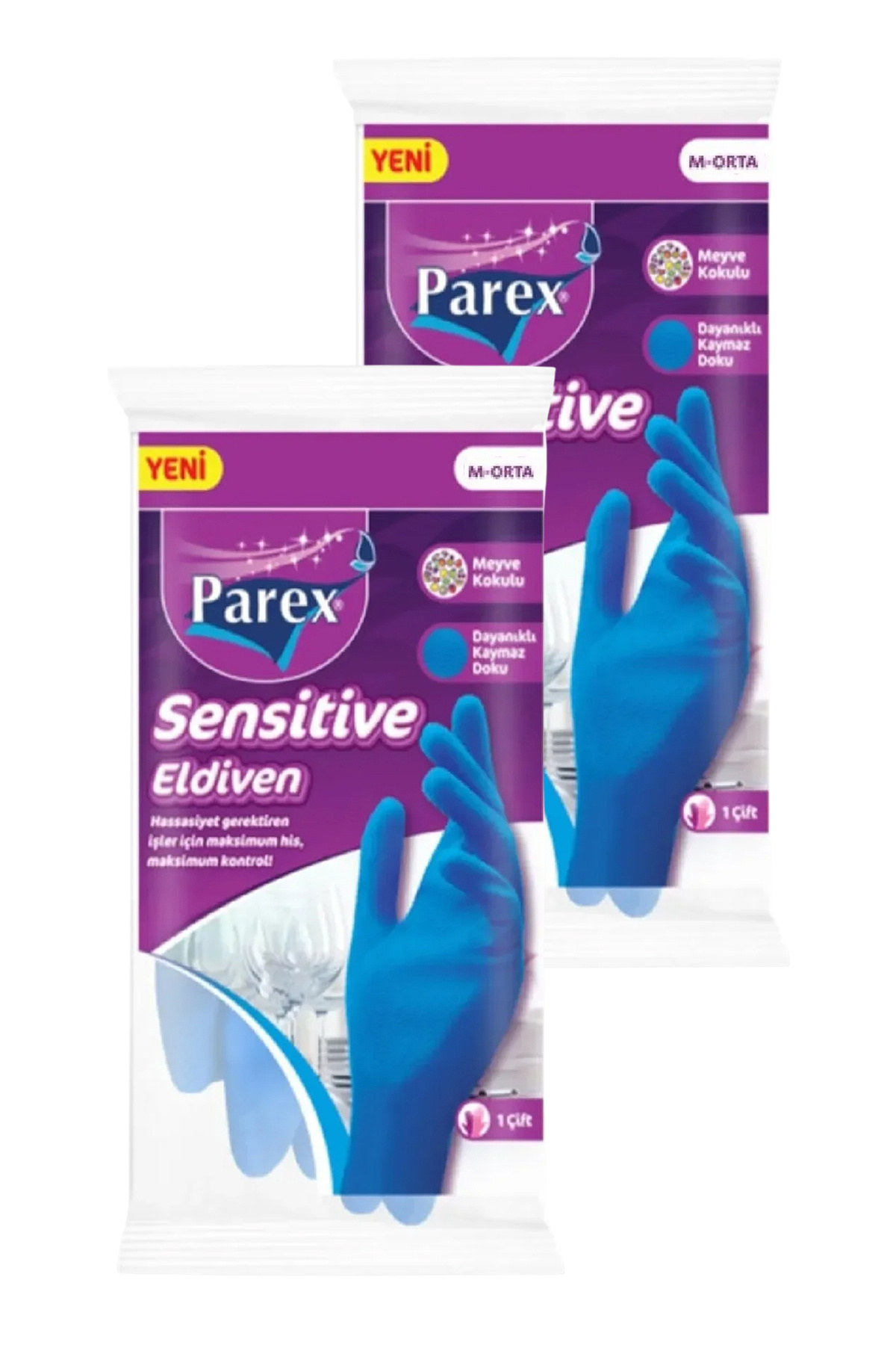 Parex Sensitive Eldiven Orta Boy İkili Paket