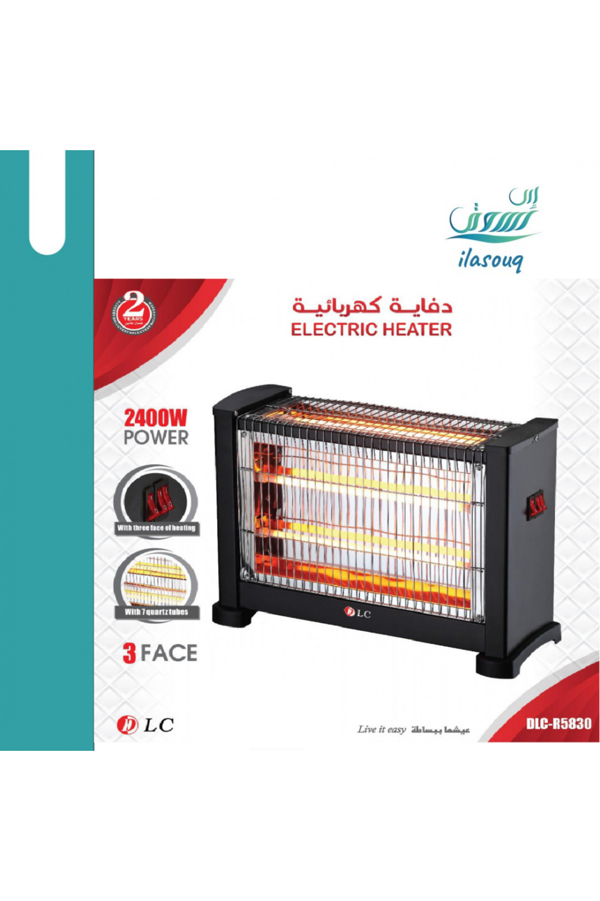 سخان كهربائي 3 اتجاهات 2400 واط DLC-5830