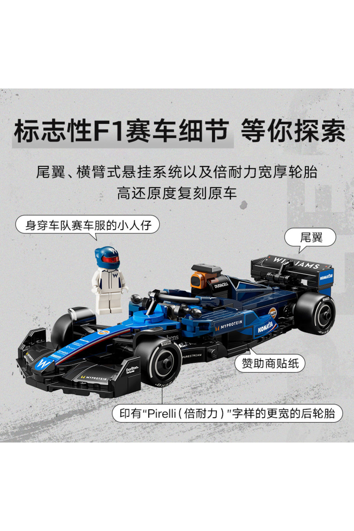 هدیه اسباب‌بازی بلوک‌های ساختنی اسپید ۷۷۲۴۹ ویلیامز اف۱ ریسینگ برای کودکان پسر