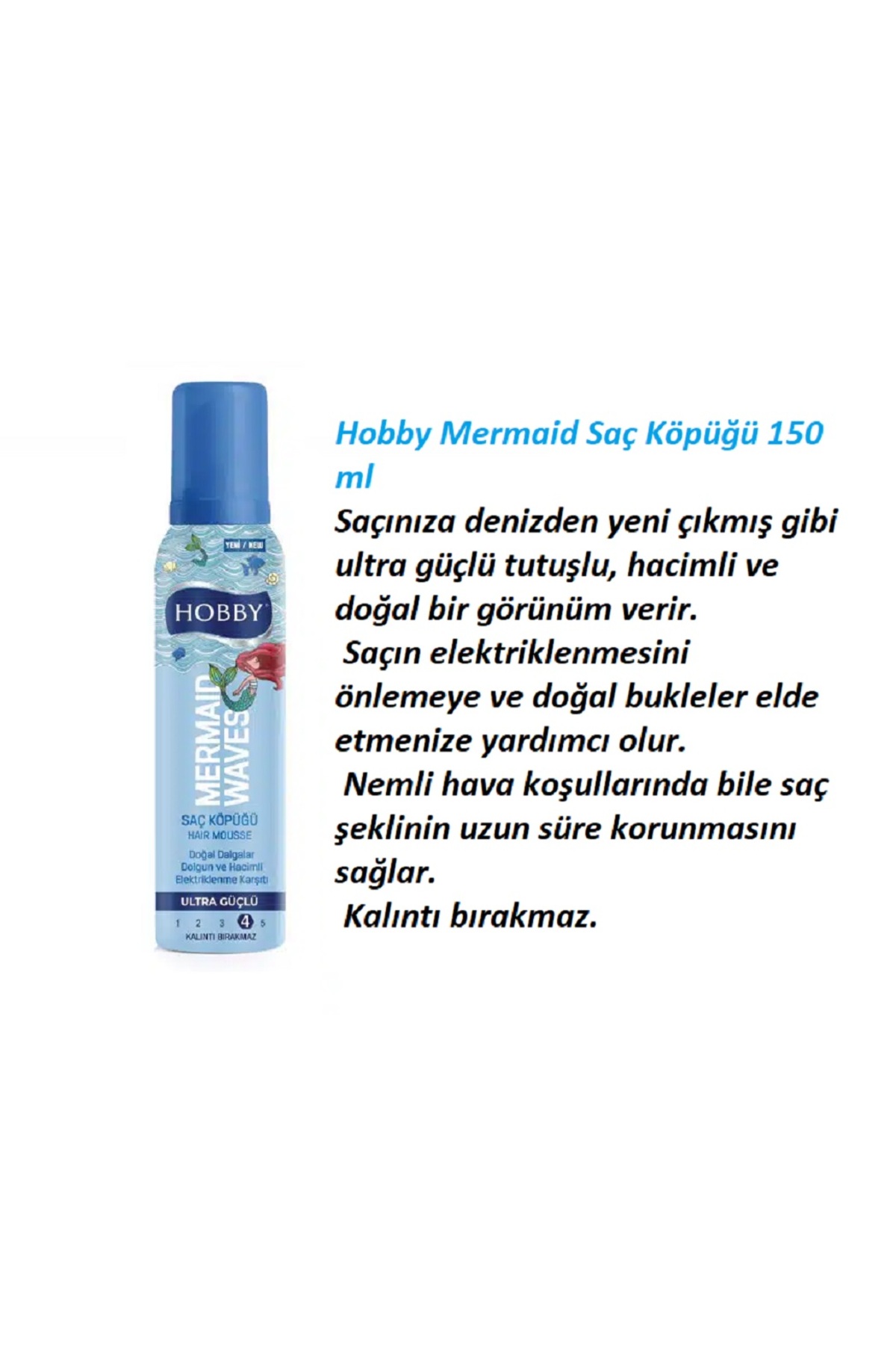 GÜÇLÜ TUTUŞ DOĞAL VE HACİMLİ SAÇLAR İÇİN MARMAID WAVES SAÇ KÖPÜĞÜ 150 ML 2 ADET — hpro-hobbyseries019 — تصویر 2 از 2
