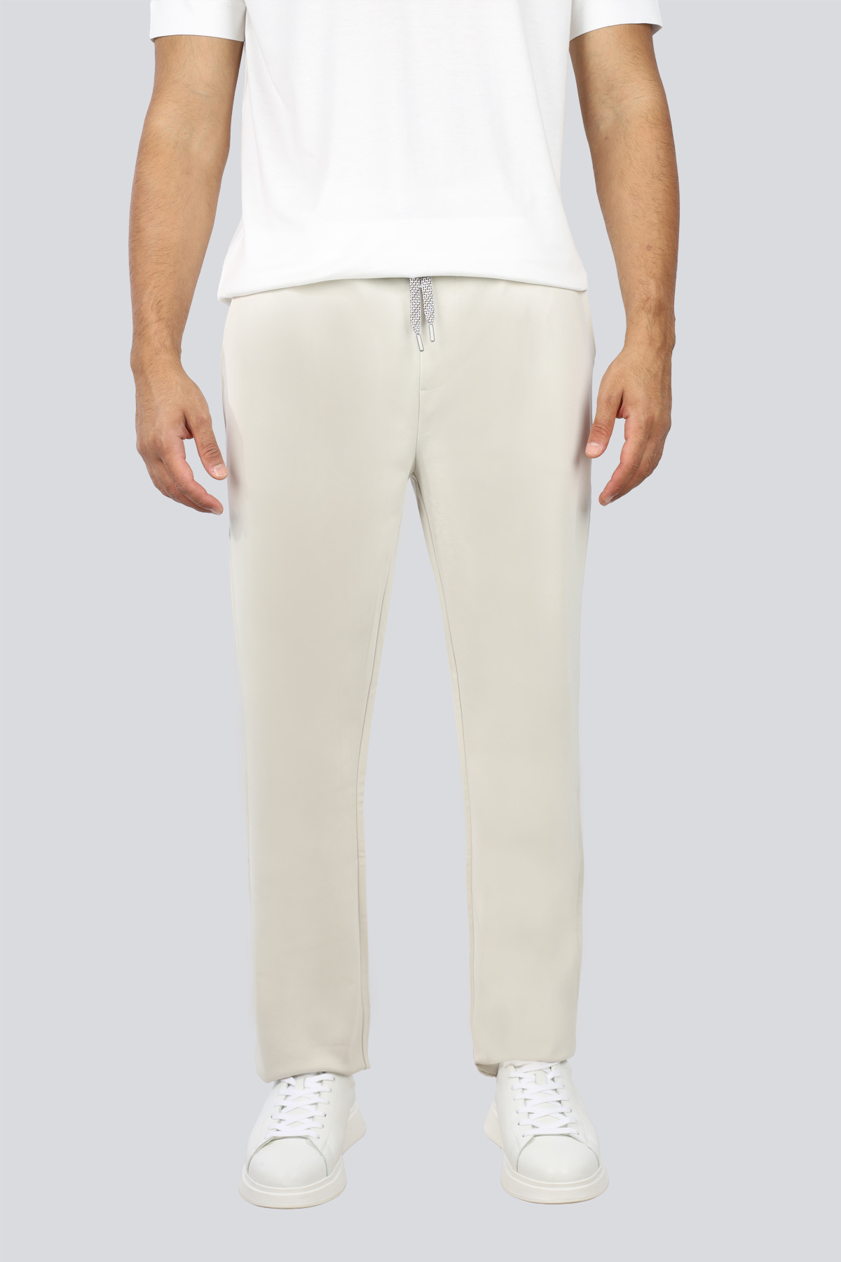 باس شلوار ورزشی مردانه کمر بسته نخی راسته بژ، سایز معمولی، کد ۵۰۵۴۳۴۲۶-۱۳۱