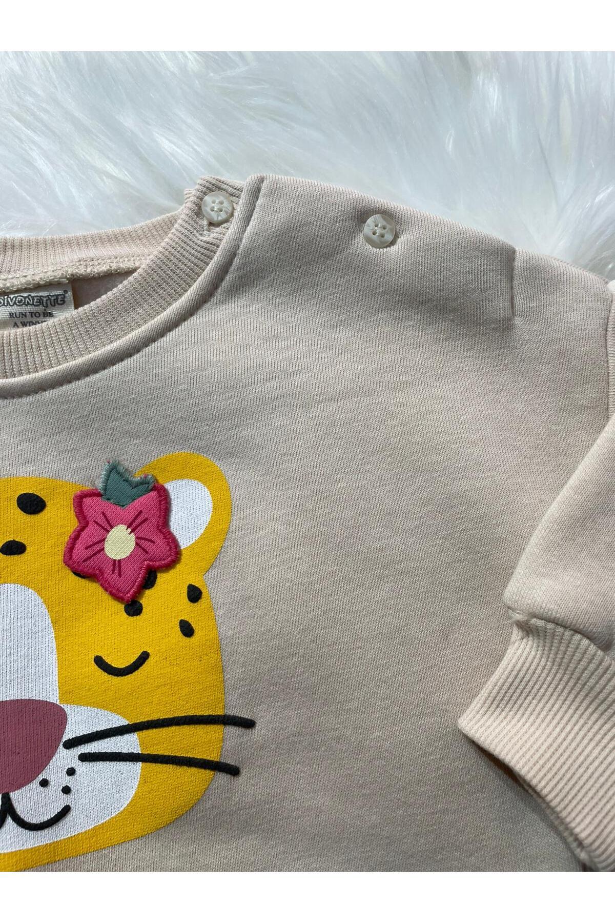 mayakids BEBEK KREM ŞARDONLU SWEATSHİRT fotoğrafı 2 (önizleme)