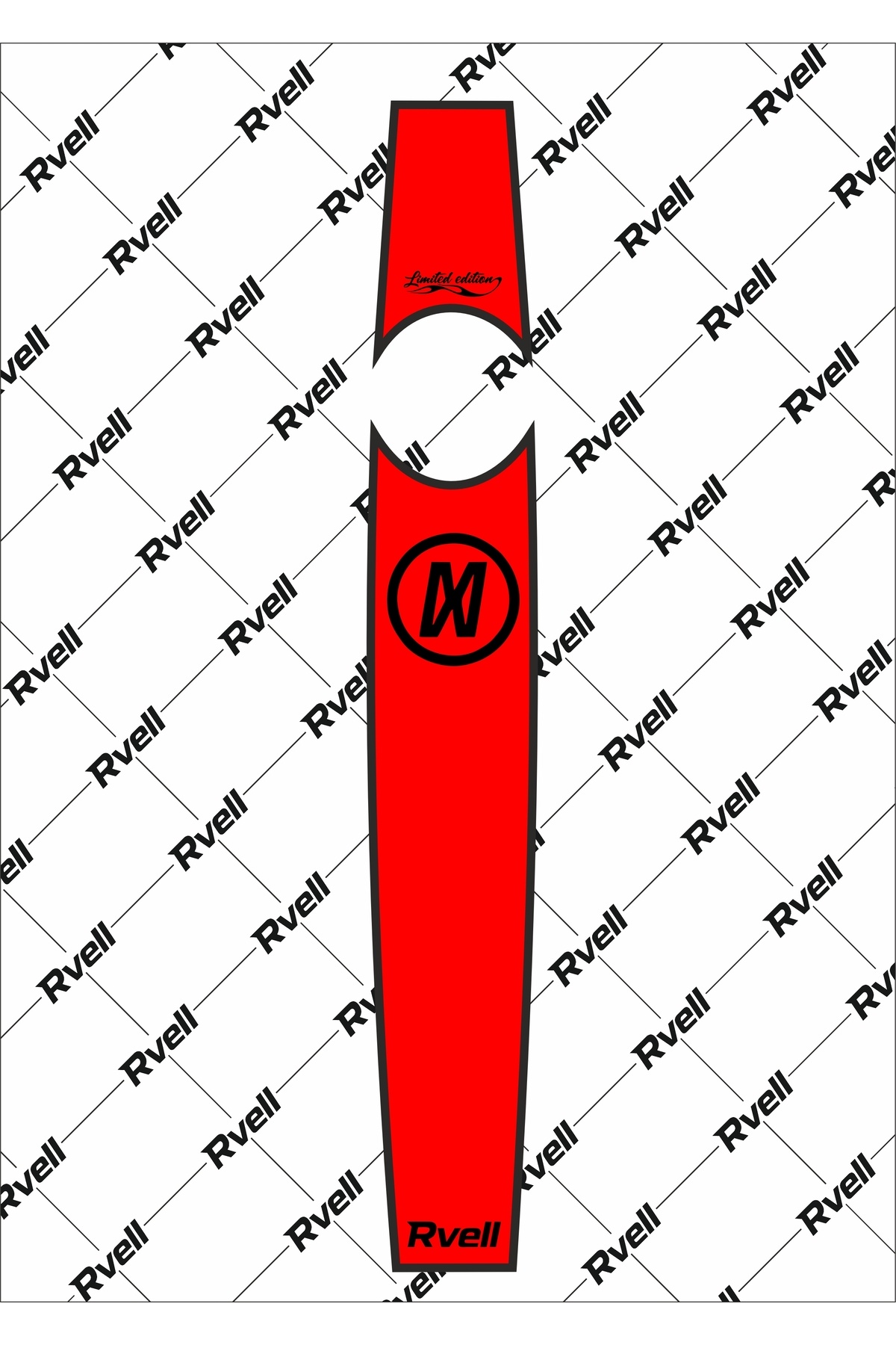 MKARAKAN Rvell Mondial CG Motosiklet Uyumlu Depo Üstü Şeridi - ( Kırmızı ) 003