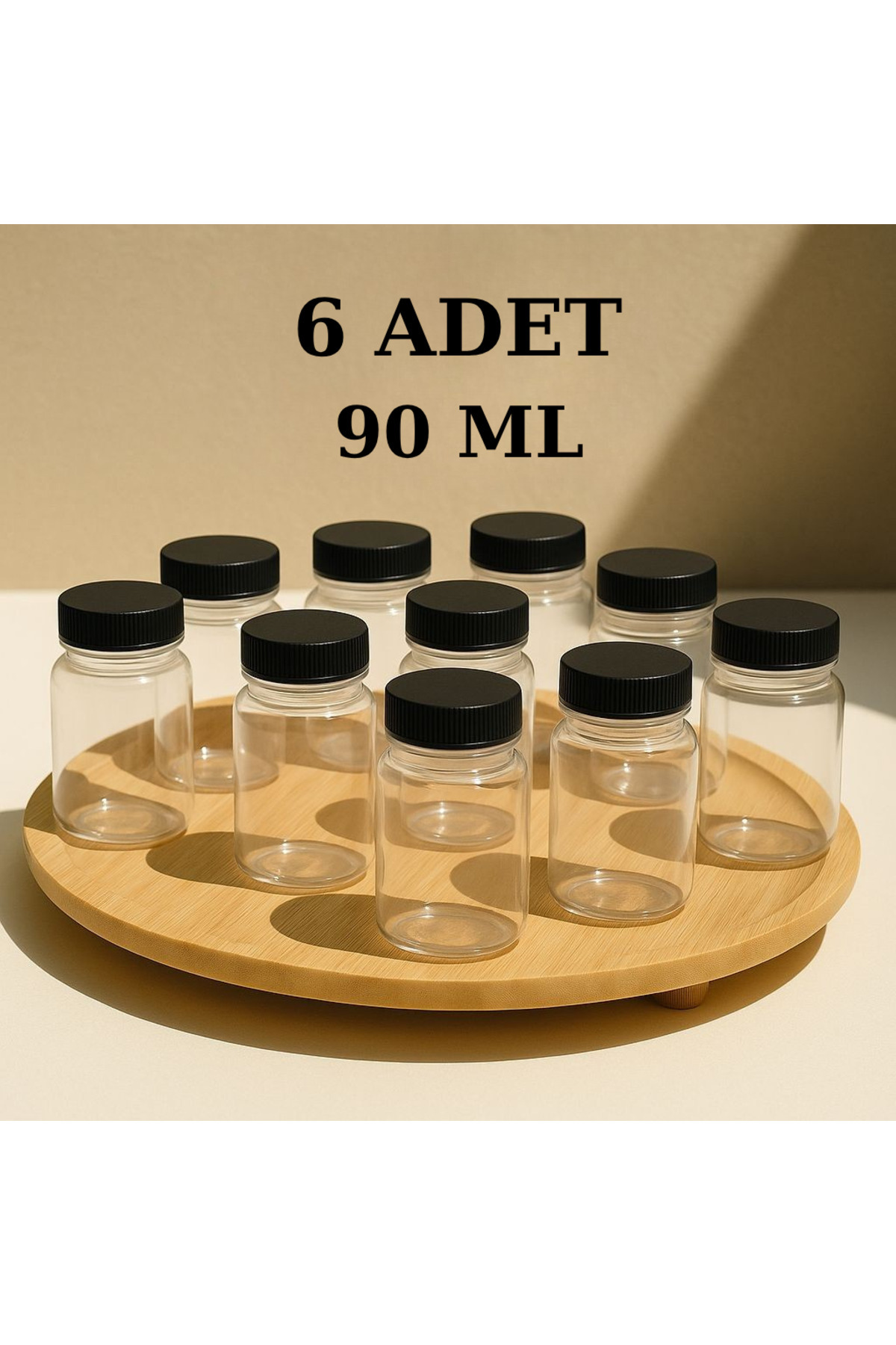 kefeli gurme Detox - Meyve Suları Smoothie'ler Diyet Sporcu Içeceği ve Pet Meyve Suyu Şişesi 6 Adetli 90ml