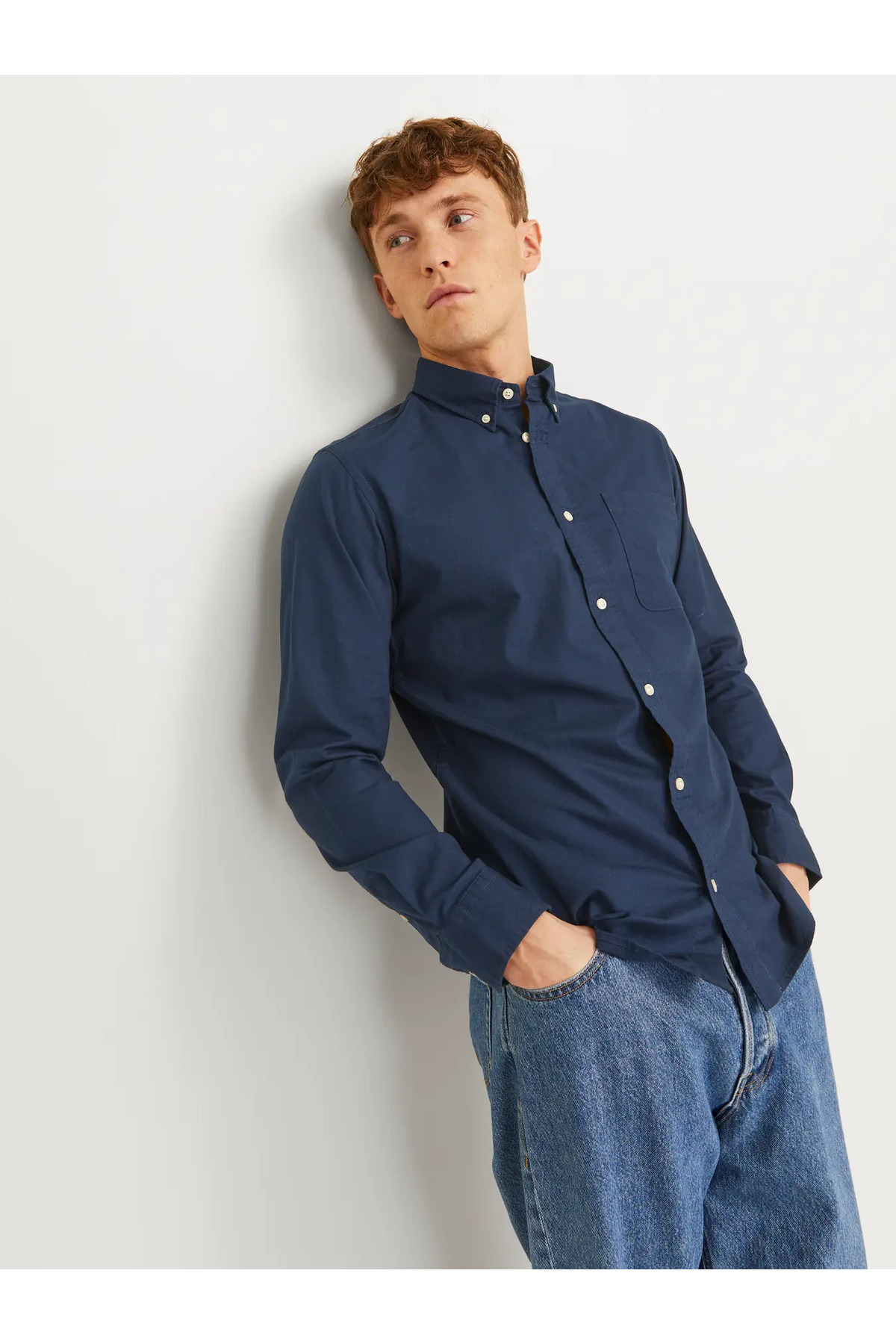 پیراهن مردانه راسته آستین بلند | جک اند جونز Jack & Jones 12192150 - تصویر 3