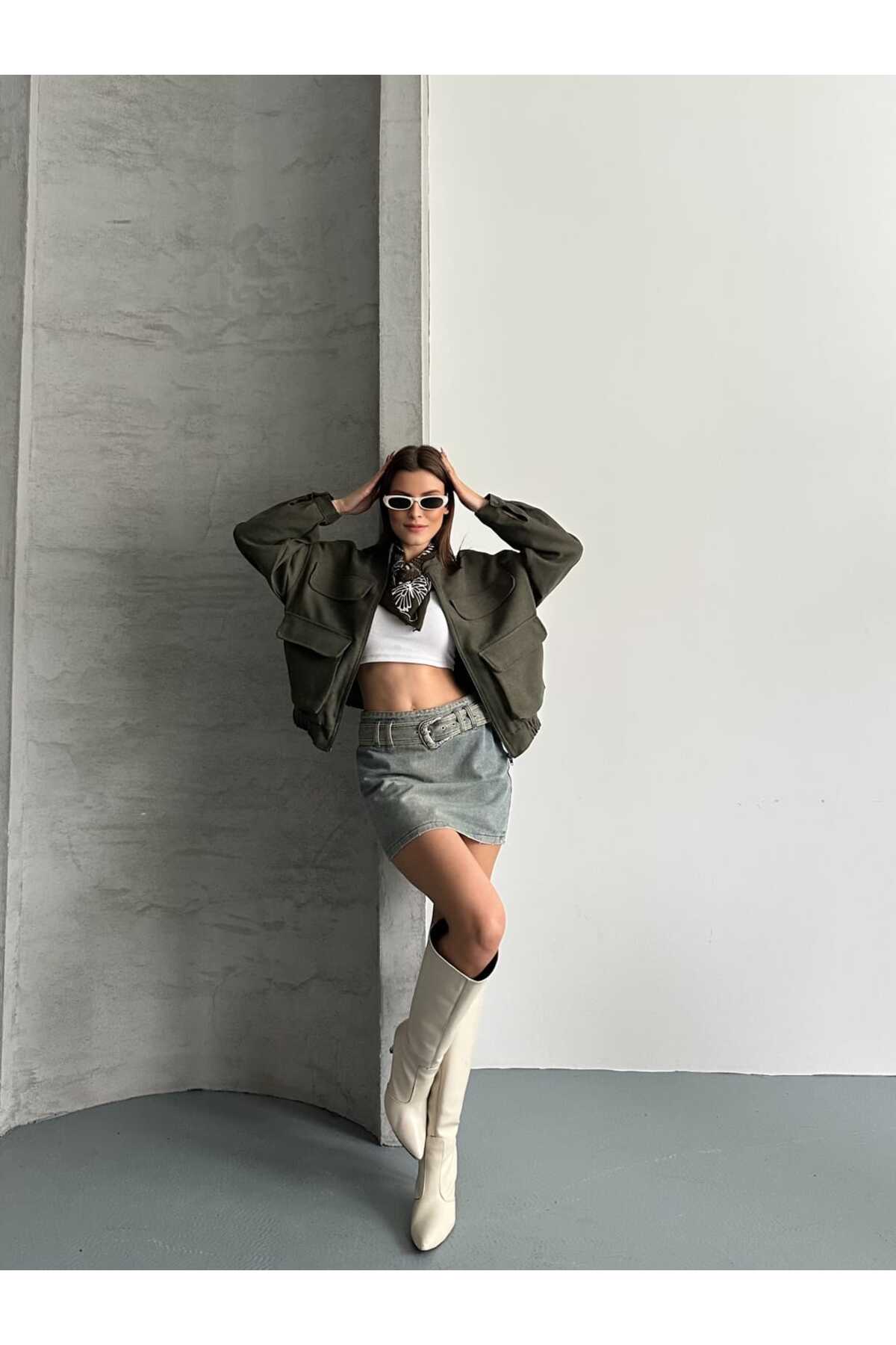 Reji  Çift Cep 4 Kapaklı Astarlı Ceket Mont - Görsel 4