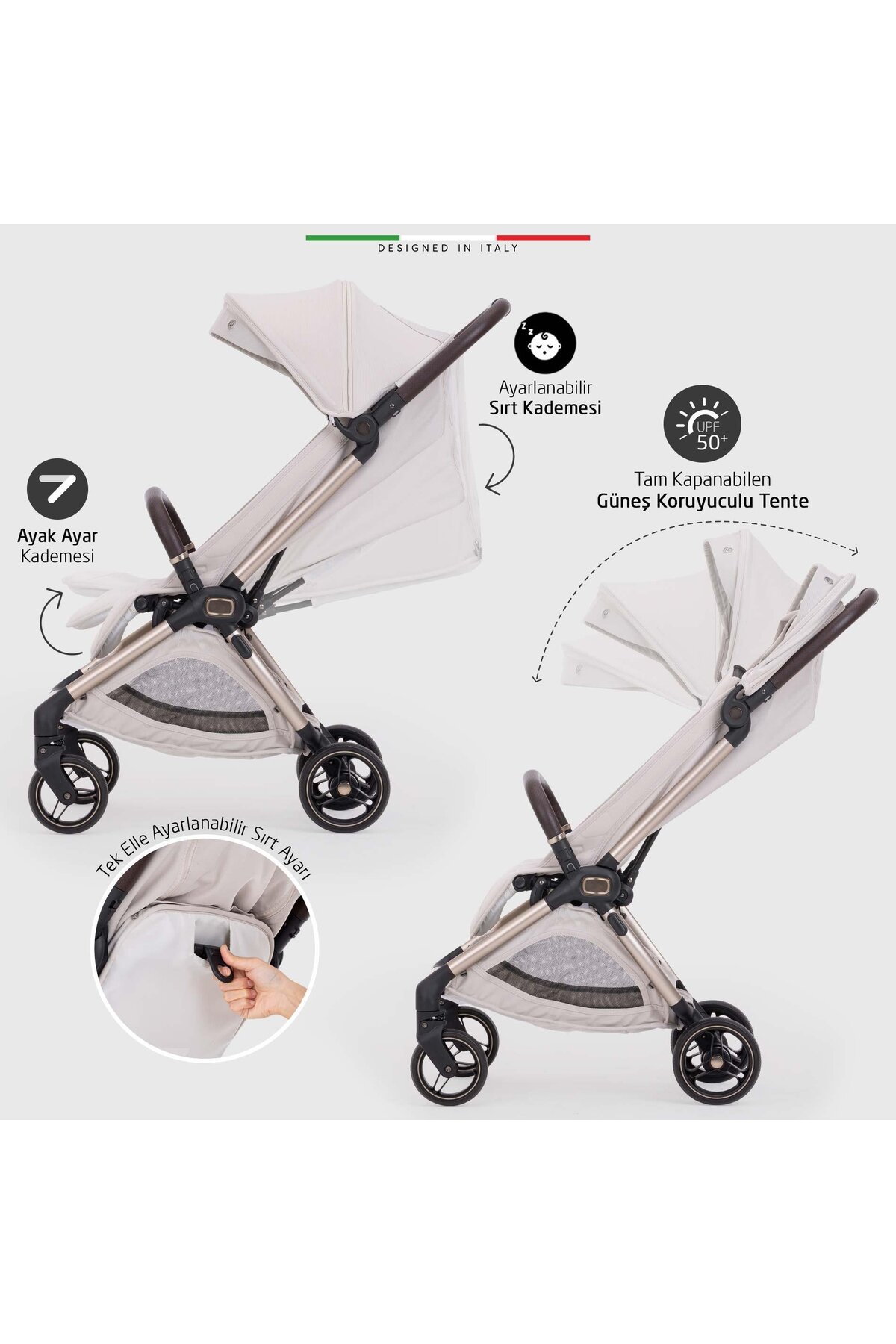 Elele Pilota Premium Kabin Tipi Bebek Arabası Siyah fotoğrafı 3 (önizleme)