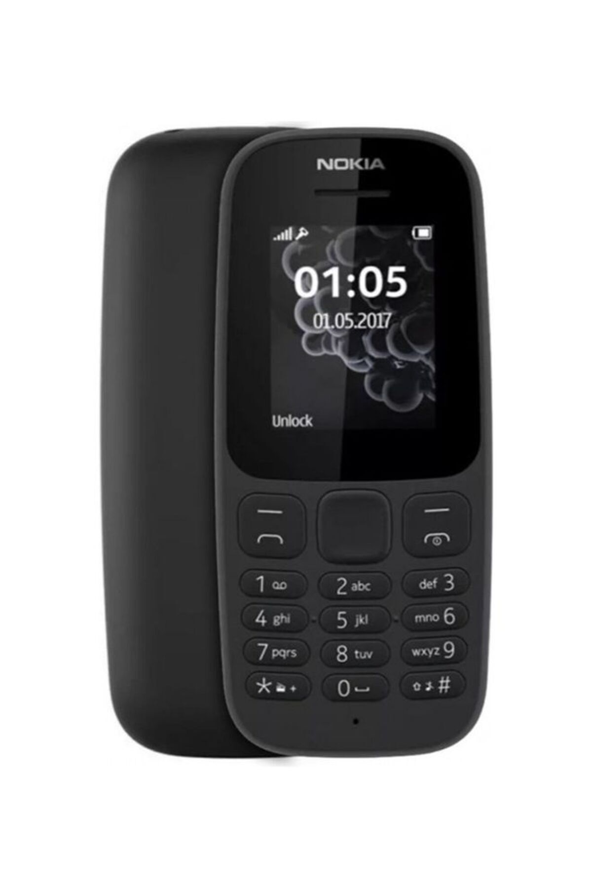 Nokia 105 ثنائي الشريحة باللون الأسود16 ميجابايت بايت
