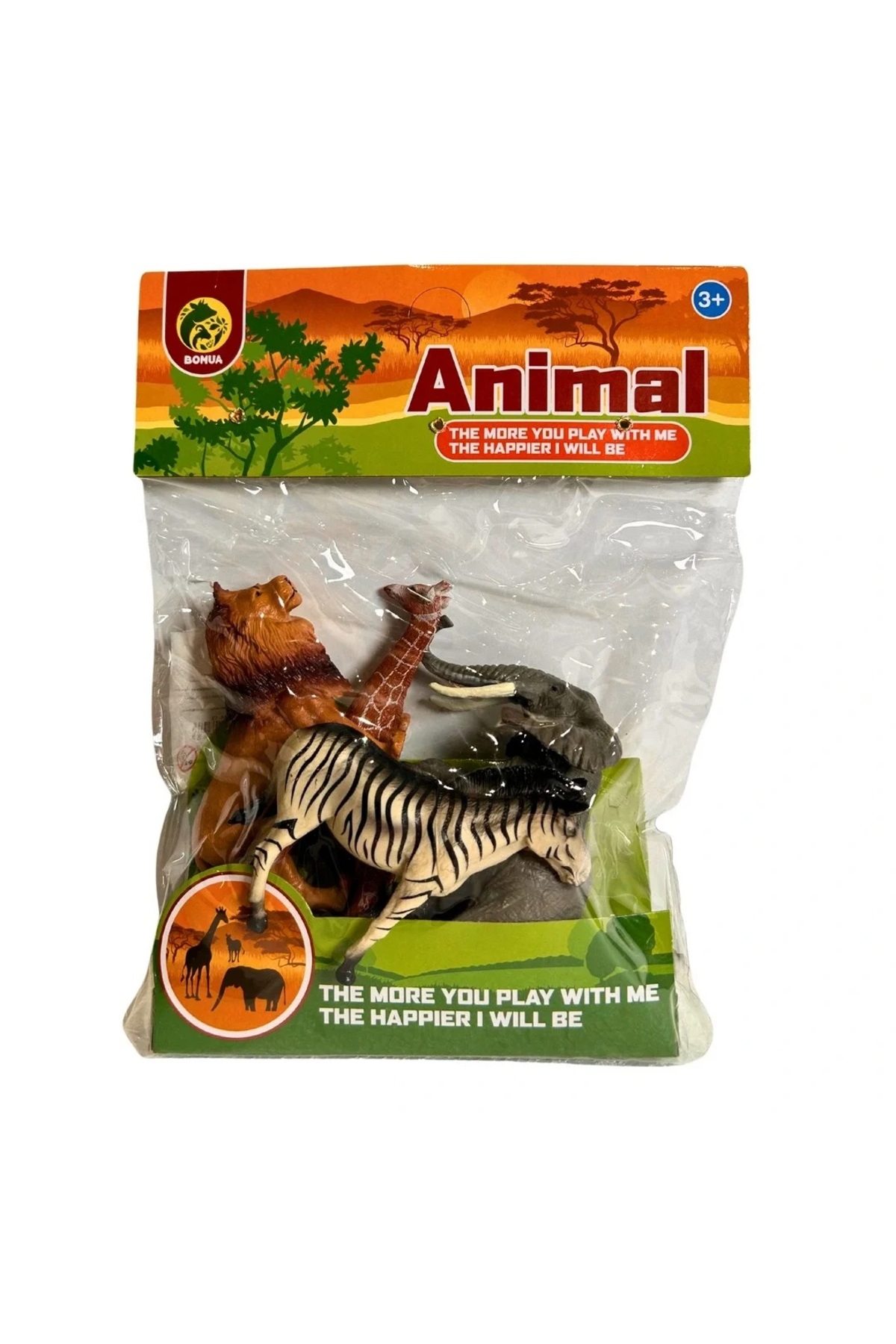 ۴ تکه - مجموعه بازی حیوانات جنگل وحشی