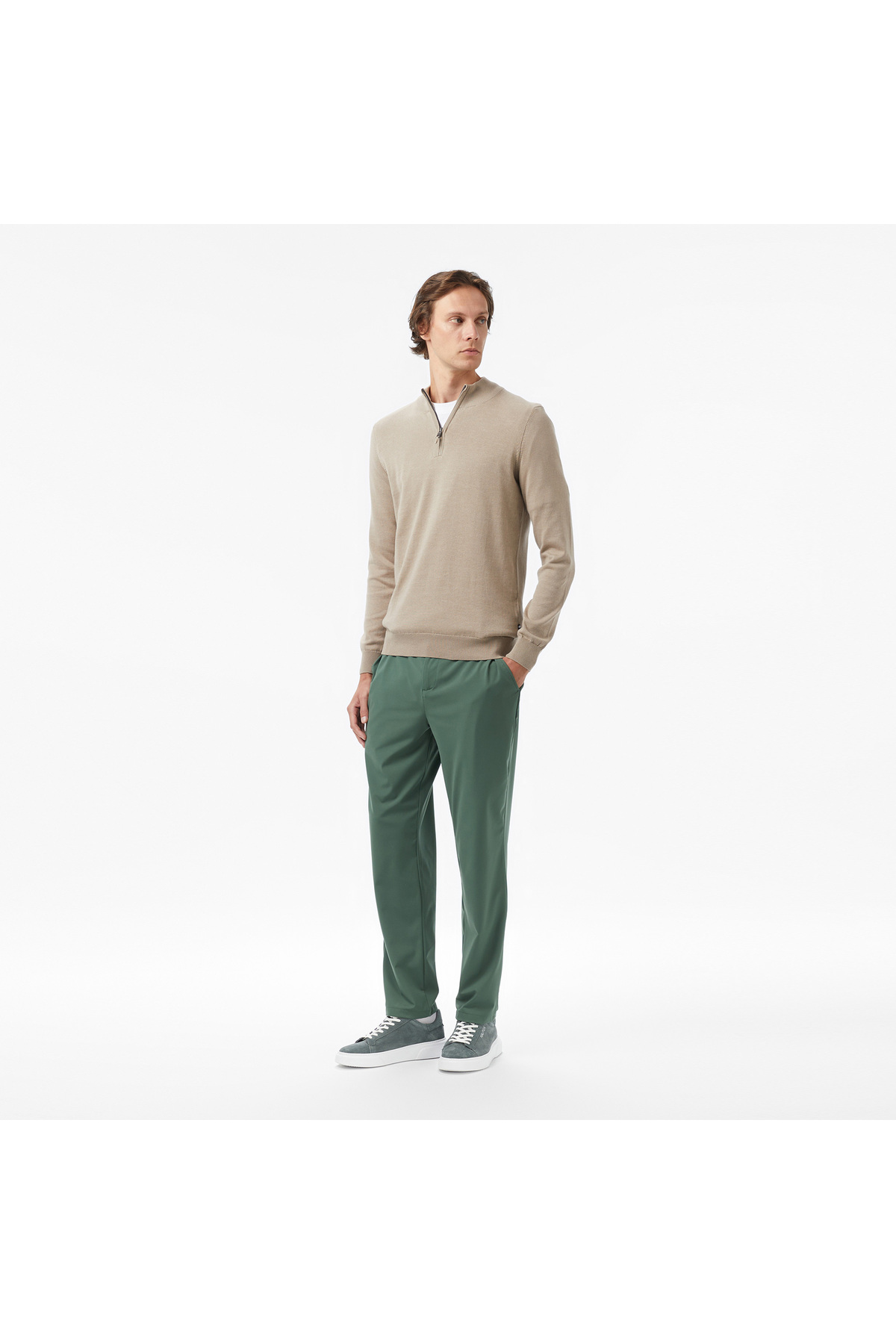 Erkek Bej Classic Fit Kazak — بژ S57104T — تصویر 3 از 4