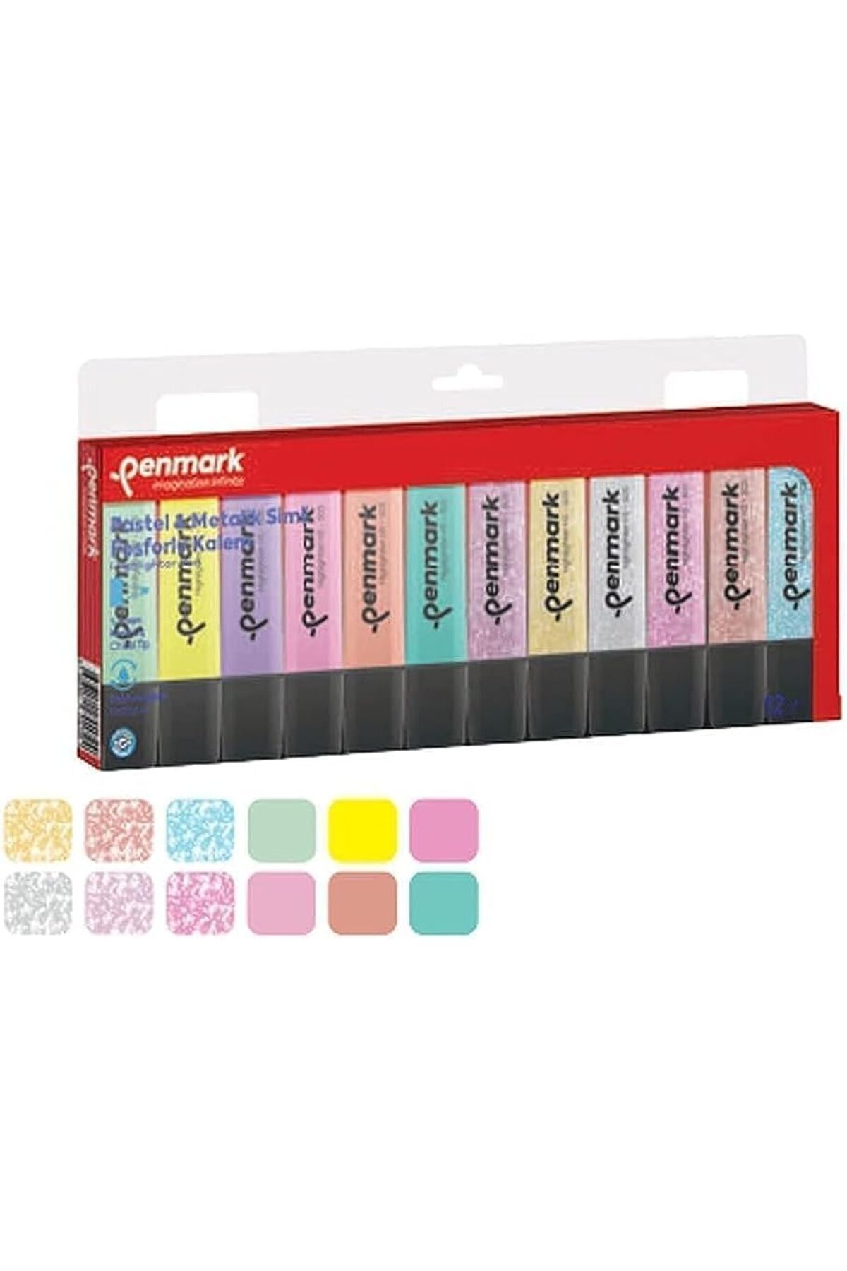 STOREMAX Fosforlu 12'li Karışık Renk 6 Pastel ve 6 Simli 1185222