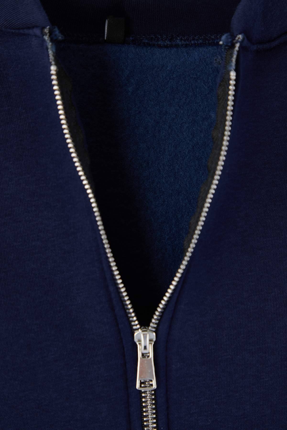 Trendyolmilla  Lacivert Fermuarlı Oversize/Geniş Kalıp Kalın İçi Polarlı Örme Sweatshirt TWOAW25SW00122 - Görsel 6