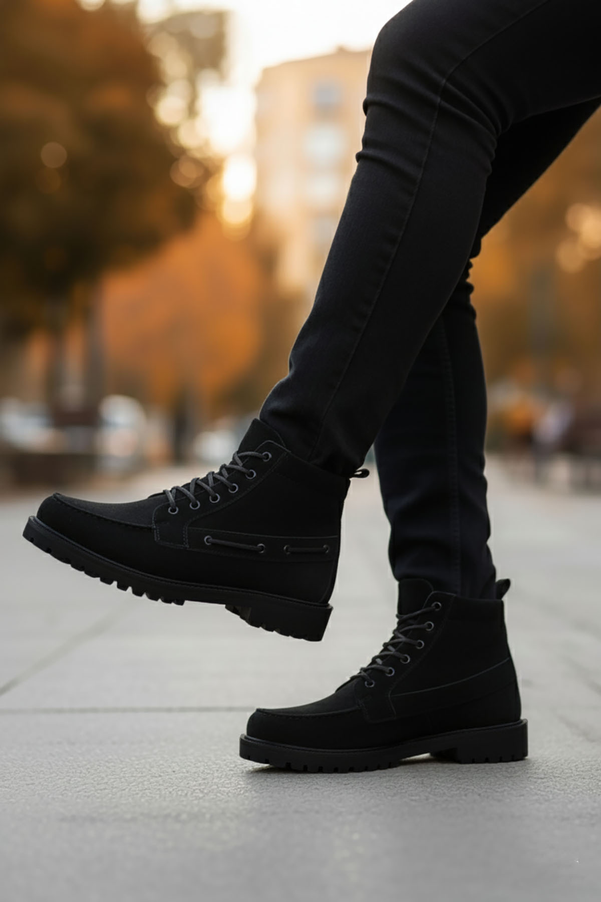 BIG KING Siyah Süet Retro Erkek Klasik Bot görsel 2