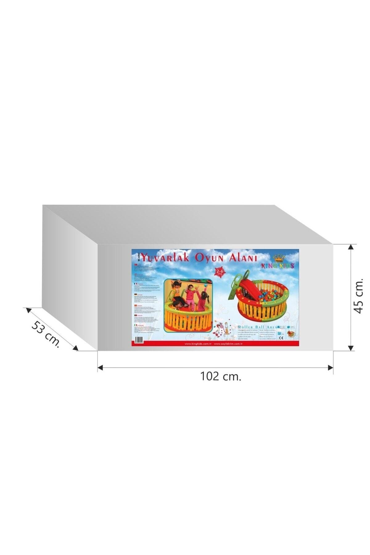 KingKids King Kids Yuvarlak Top Havuzu Kırmızı/yeşil fotoğrafı 5 (önizleme)