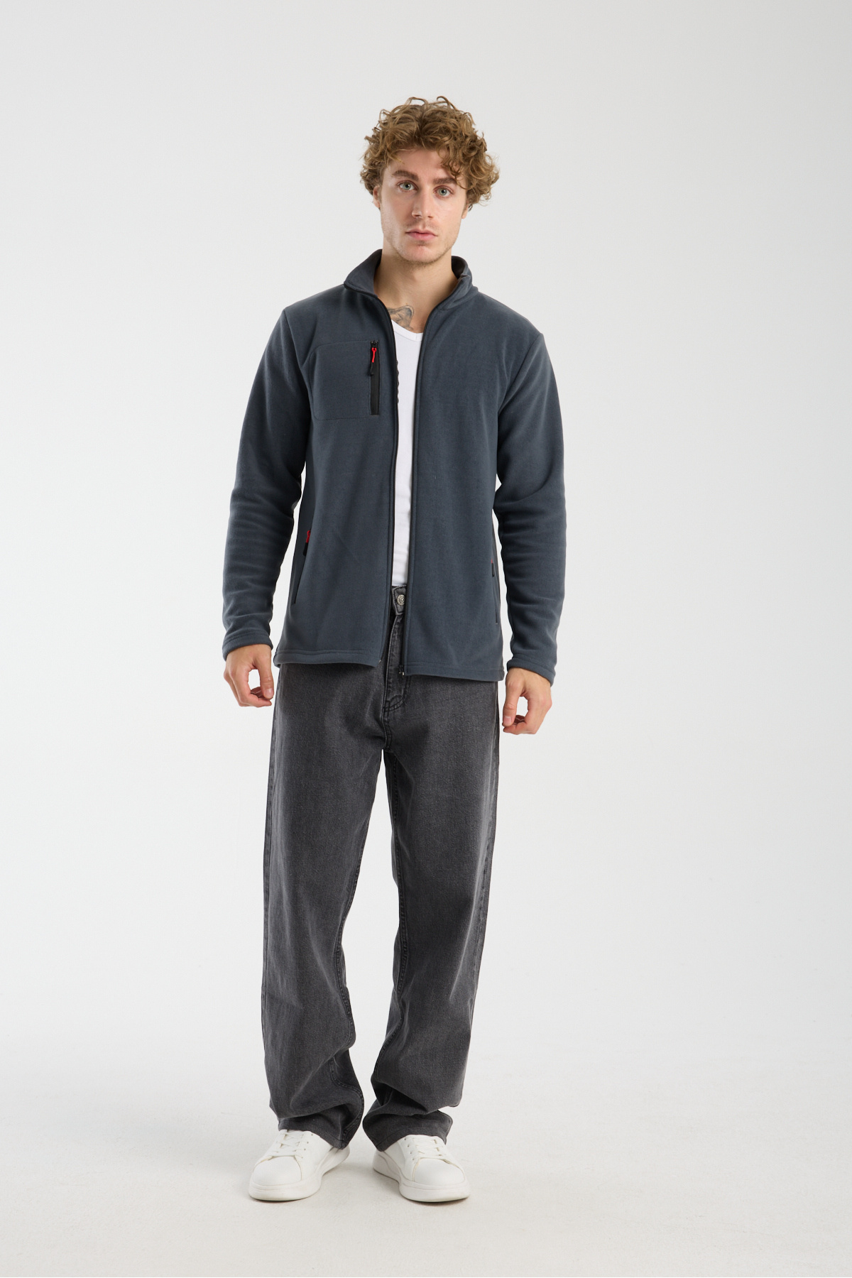 KAPHONE Флісова куртка унісекс на блискавці з 3 кишенями