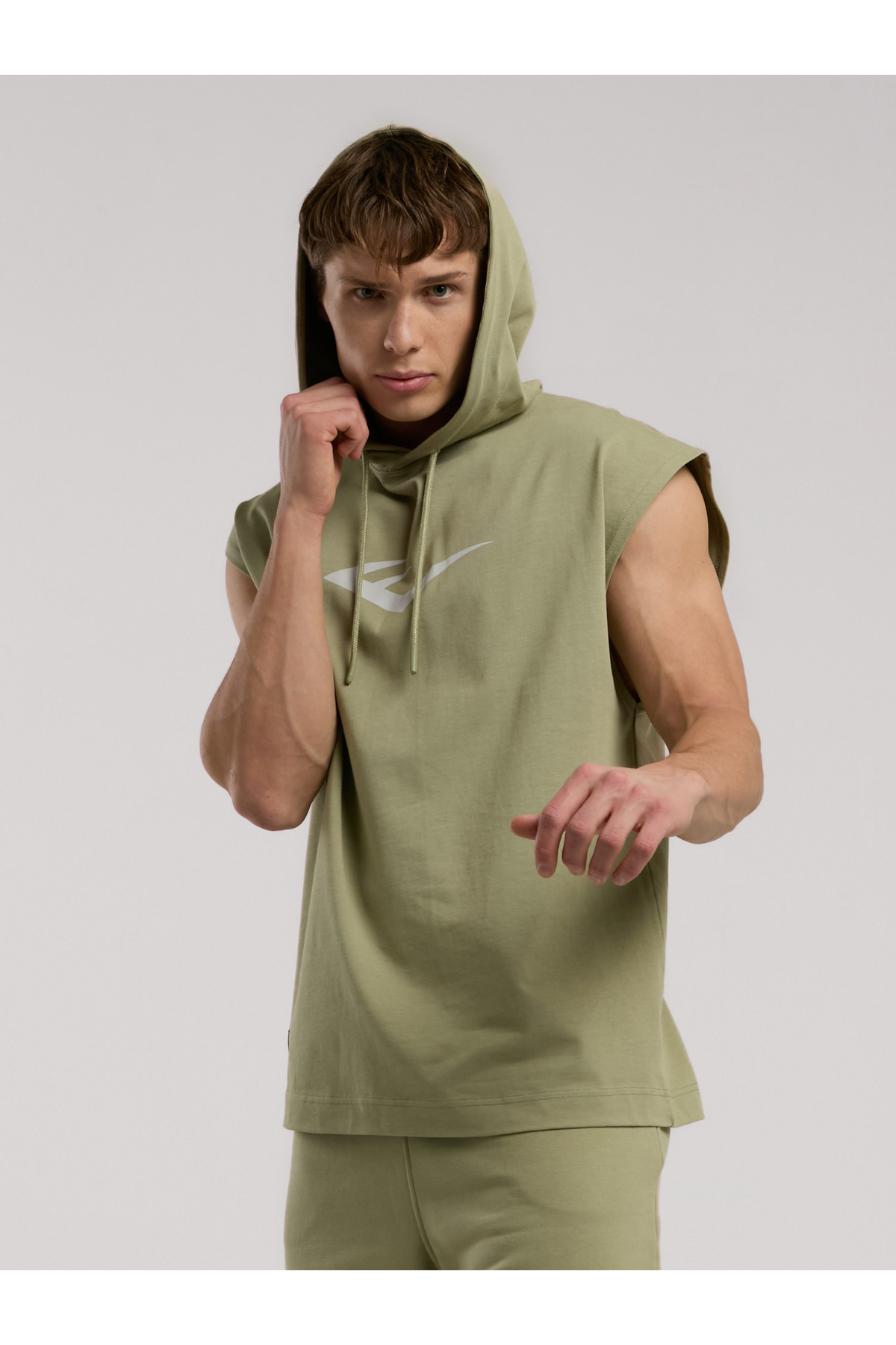 EVERLAST Ever Classics Oversize Yeşil Erkek Kolsuz Sweatshirt görsel 2