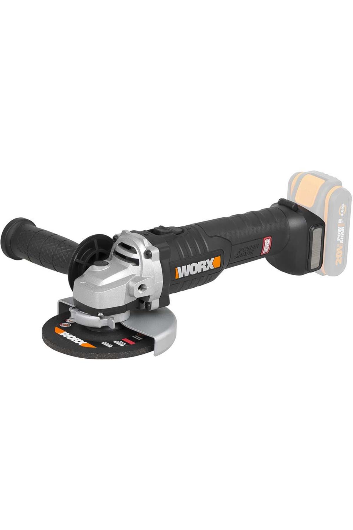 Worx WX812.9 20Volt 125mm Kömürsüz Profesyonel Avuç Taşlama (Akü