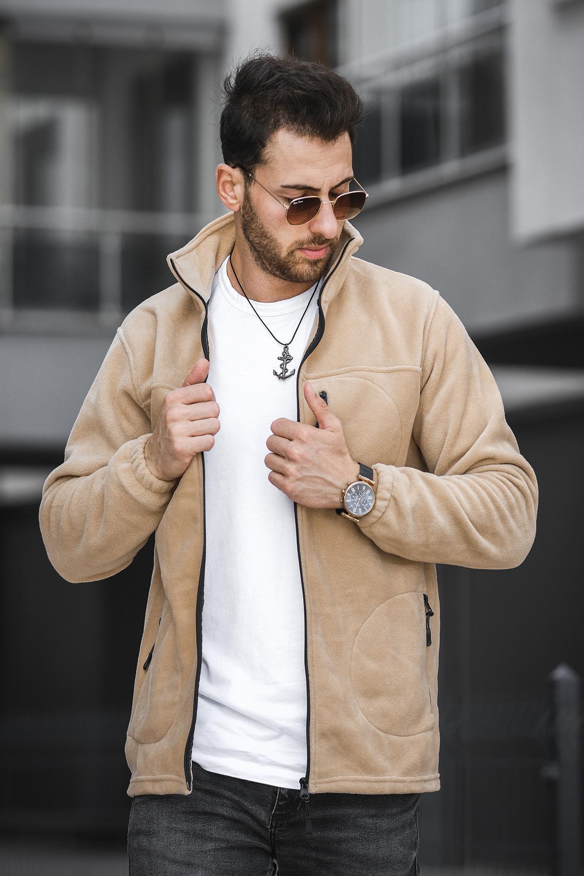 کاپشن پشمی مردانه فری‌تاون مدل Pro Windproof 3-Pocket Full-Zip مخصوص فضای باز — قهوه‌ای pierceftep — تصویر 2 از 4