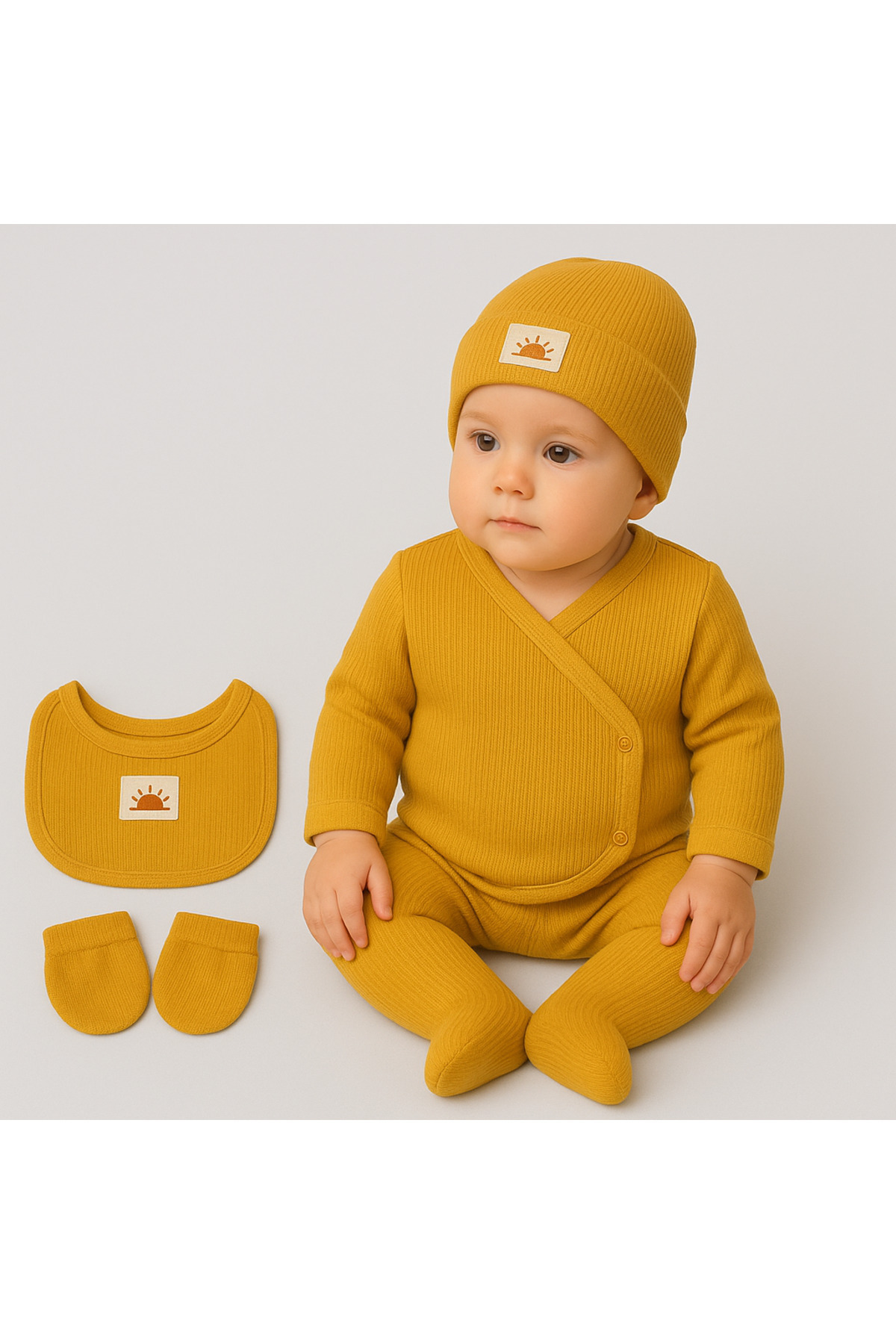 nevrankids Güneş Etiket Organik 5’li Hastane Çıkışı fotoğrafı 5 (önizleme)