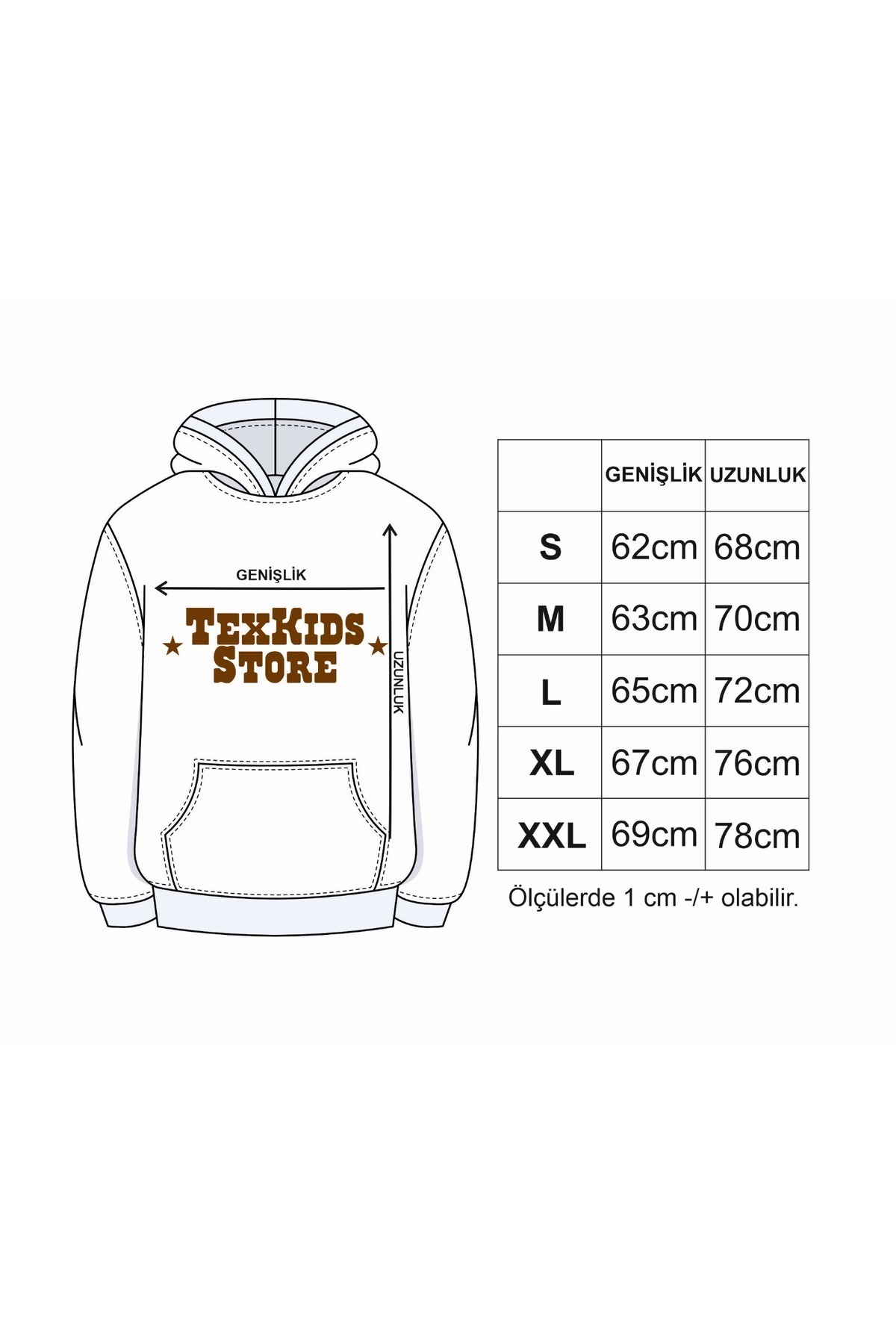 Kişiye Özel Baskılı Unisex Oversize Sweatshirt (Ön Göğüs Baskı) — مشکی TK-21232133 — تصویر 2 از 2