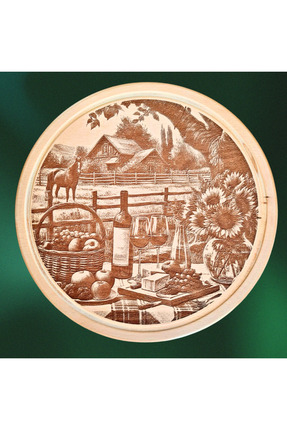 AE UMUT At Çiftliği Temalı Pizza- Sunum Tepsisi