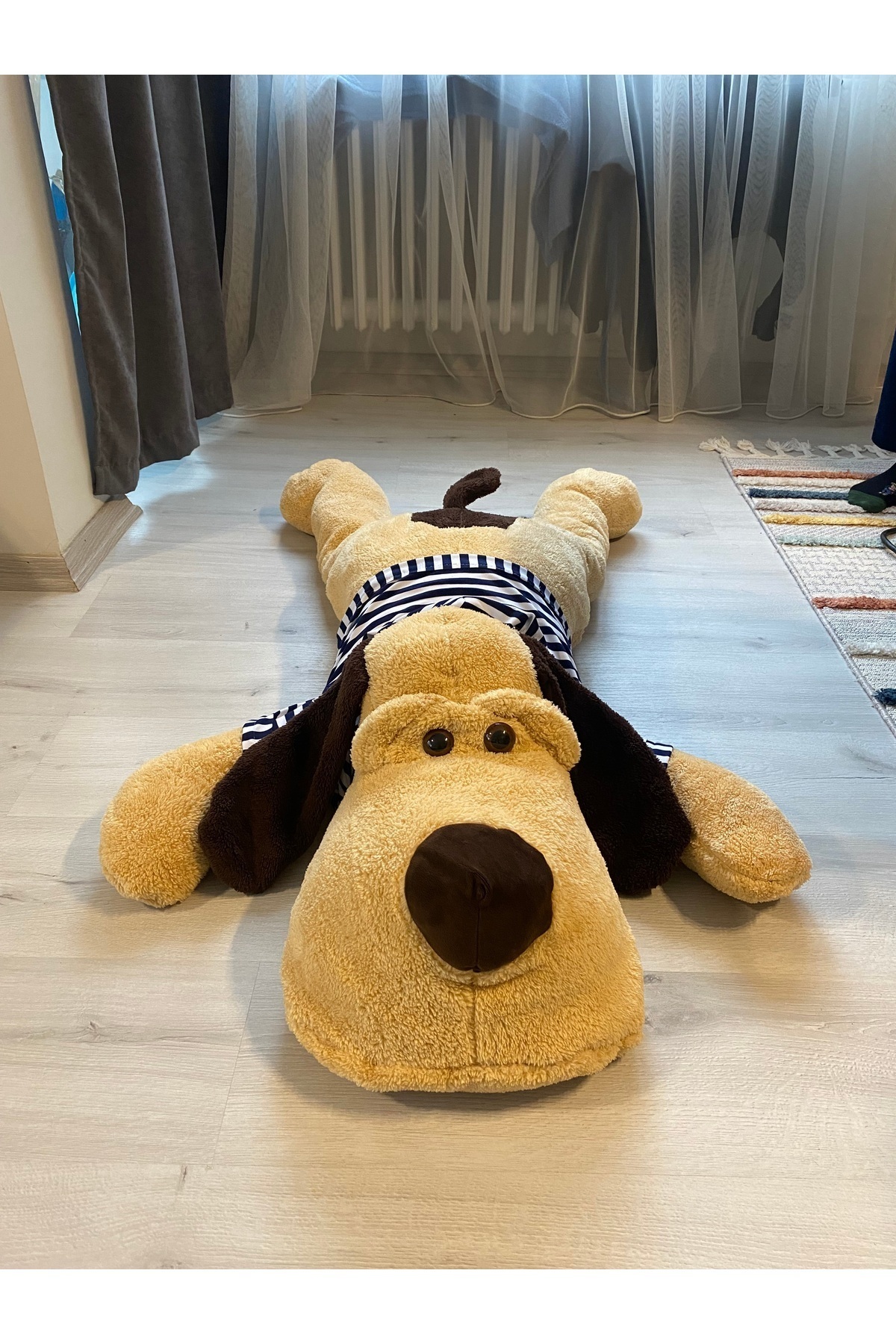 xprops 120 Cm Dev Peluş Yumuşak Büyük Köpek Oyuncak Uyku Sarılma Arkadaşı Sevgililer Doğum Günü Hediyesi fotoğrafı 3 (önizleme)