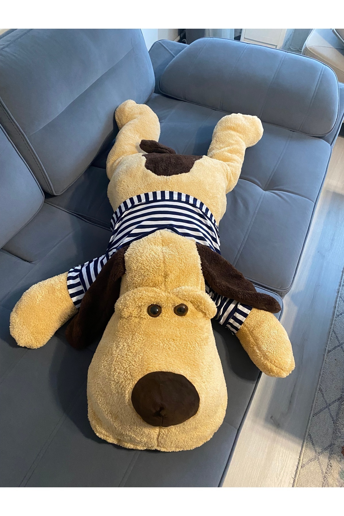 xprops 120 Cm Dev Peluş Yumuşak Büyük Köpek Oyuncak Uyku Sarılma Arkadaşı Sevgililer Doğum Günü Hediyesi fotoğrafı 6 (önizleme)