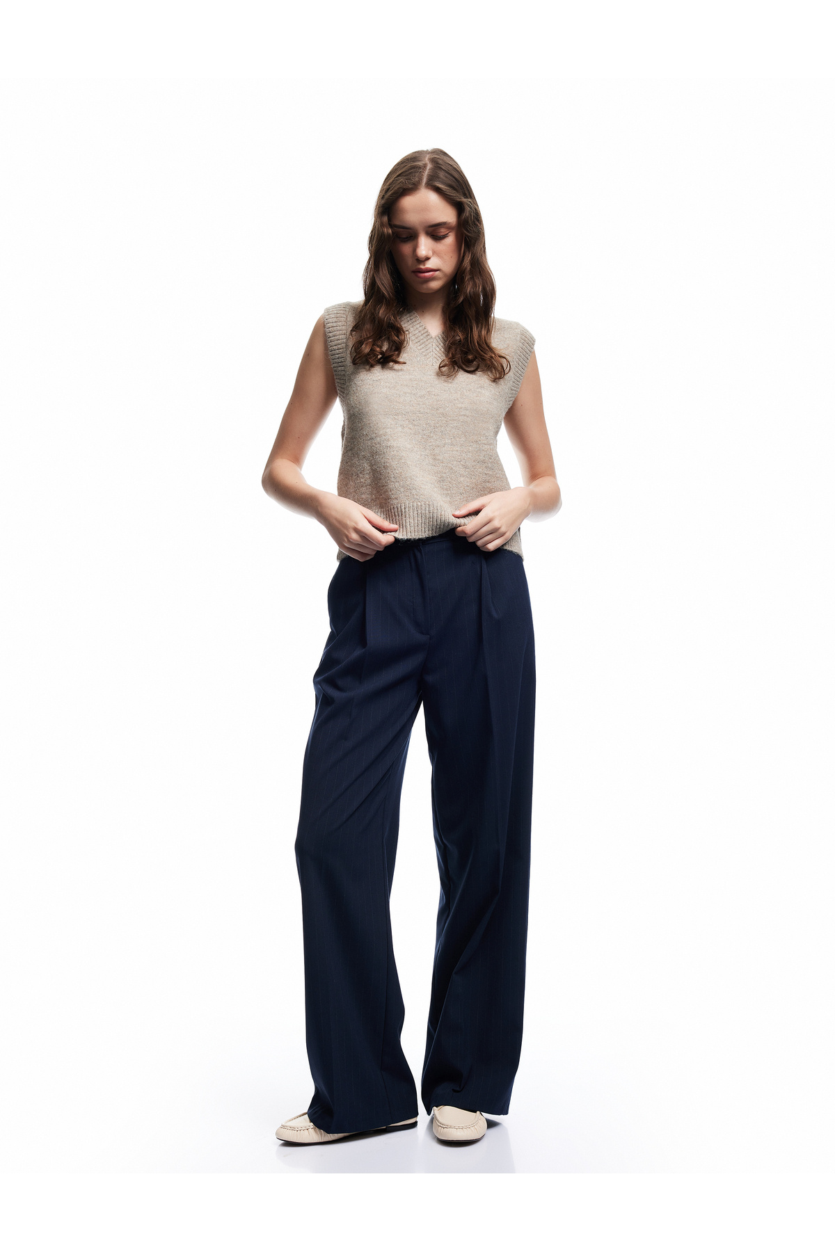 Koton V Yaka Kolsuz Triko Süveter