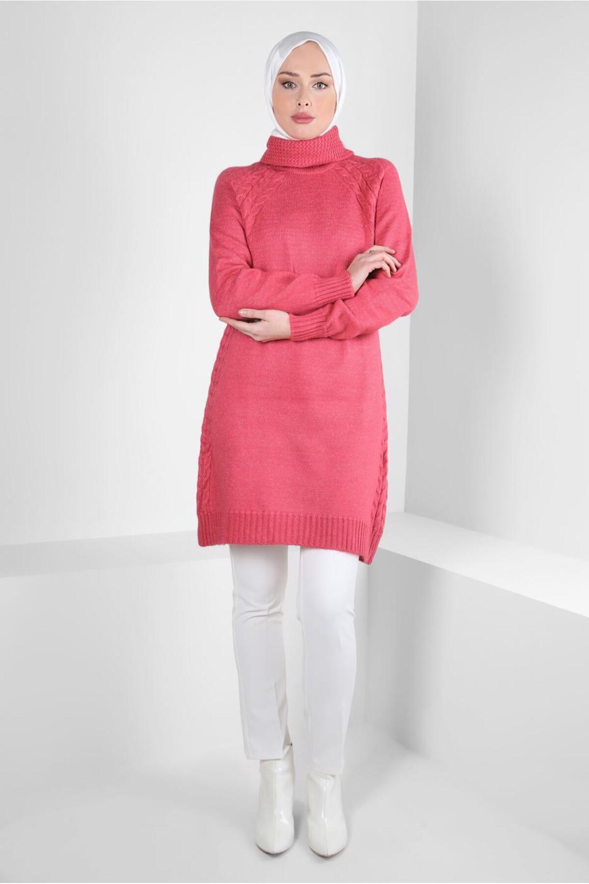 آلوینا تونیک بافتنی یقه اسکی کد ۴۴۰۶۵ آلوینا تونیک بافتنی یقه اسکی کد ۴۴۰۶۵