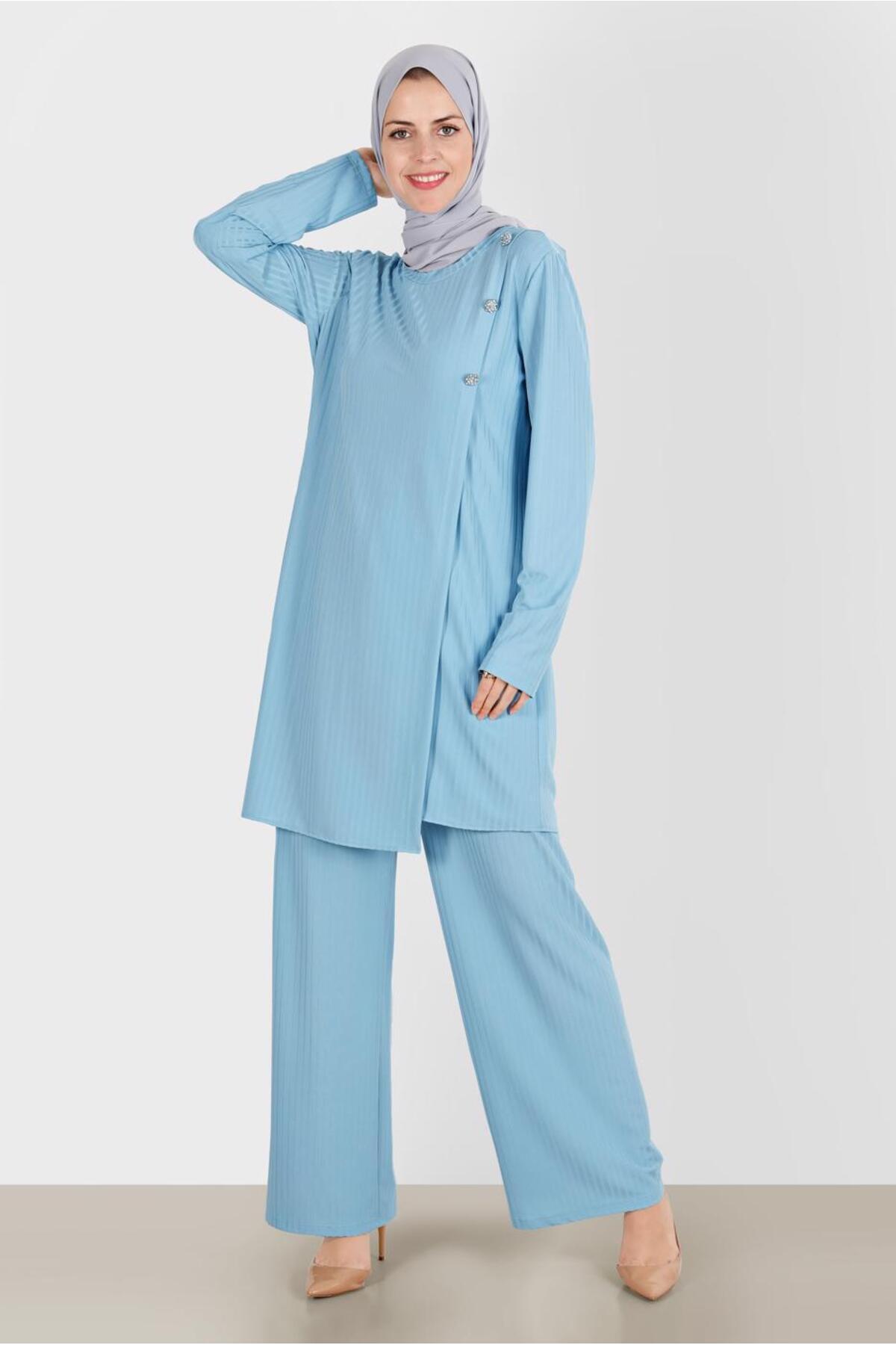 آلوینا ست شلوار دو تکه شانه شده طرح سنگ، کد ۴۲۸۸۲ آلوینا ست شلوار دو تکه شانه شده طرح سنگ، کد ۴۲۸۸۲