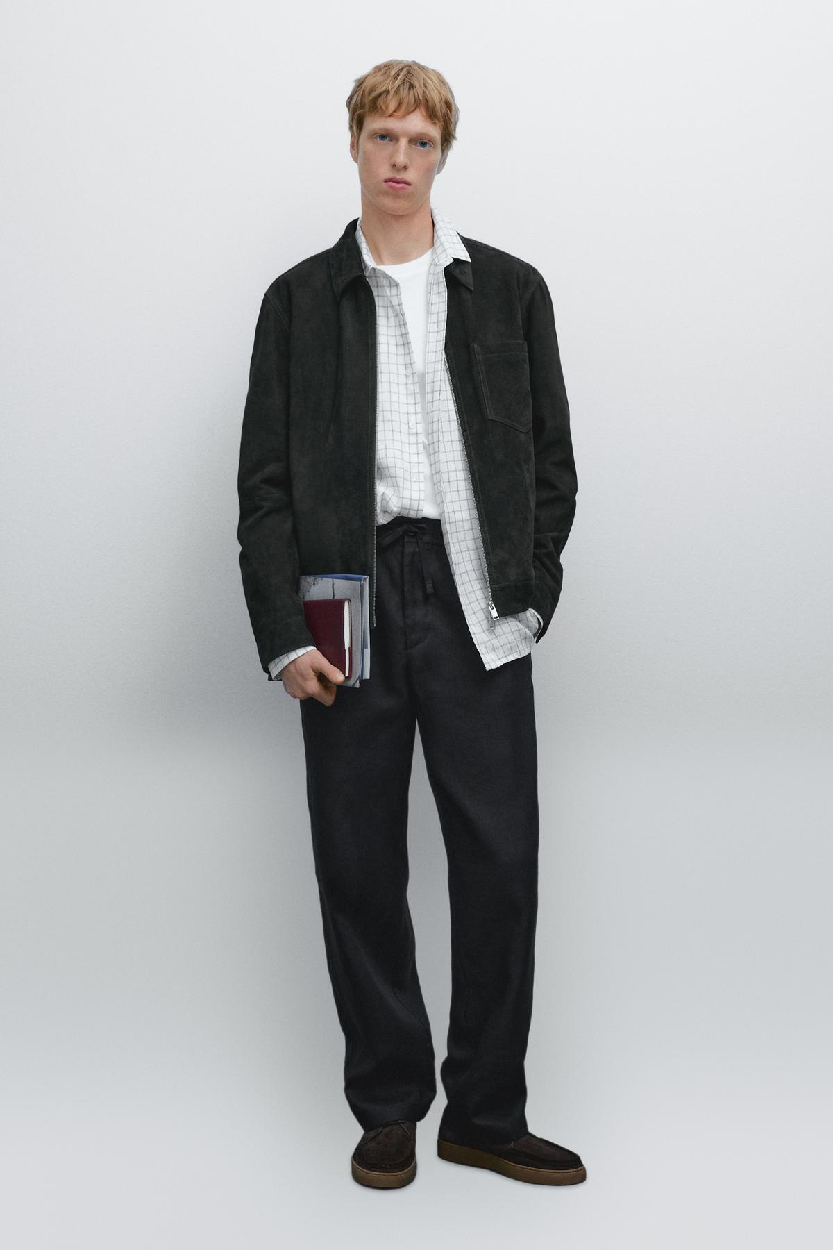 ماسیمو دوتی ژاکت چرمی جیر