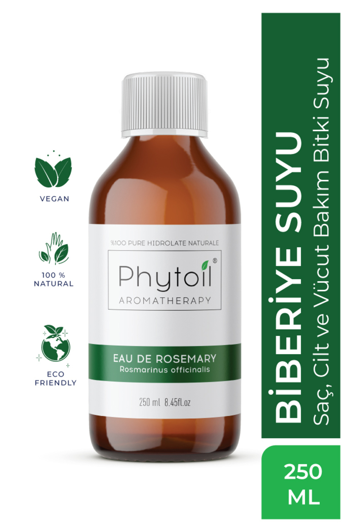 Organik Biberiye Suyu – Saç, Cilt ve Vücut Bakım Bitki Suyu | Eau de Rosemary 250 ml — 8682678210619