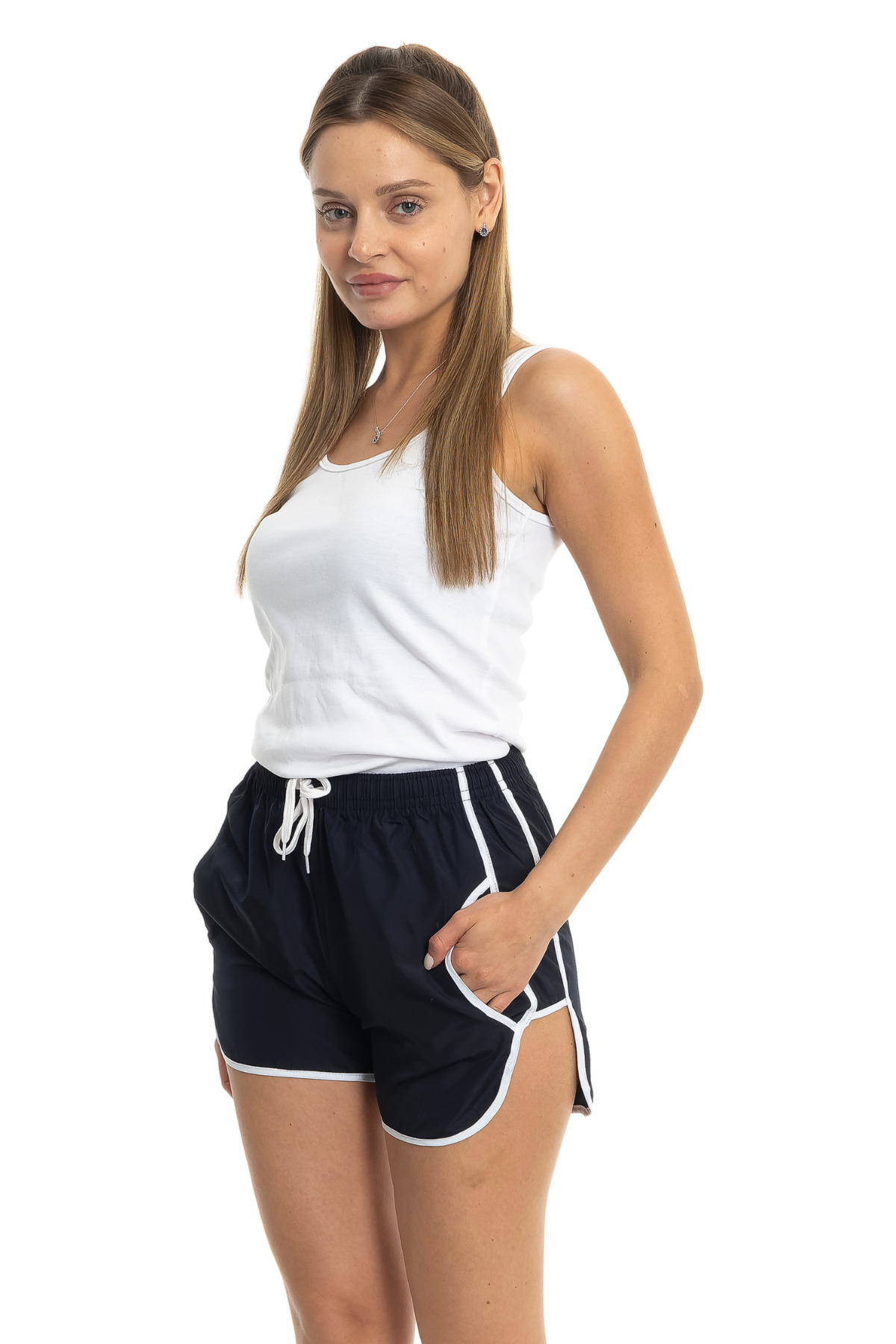 Murry Kadın Deniz Şortu İki Cepli Büyük Beden Mayo Regular Fit