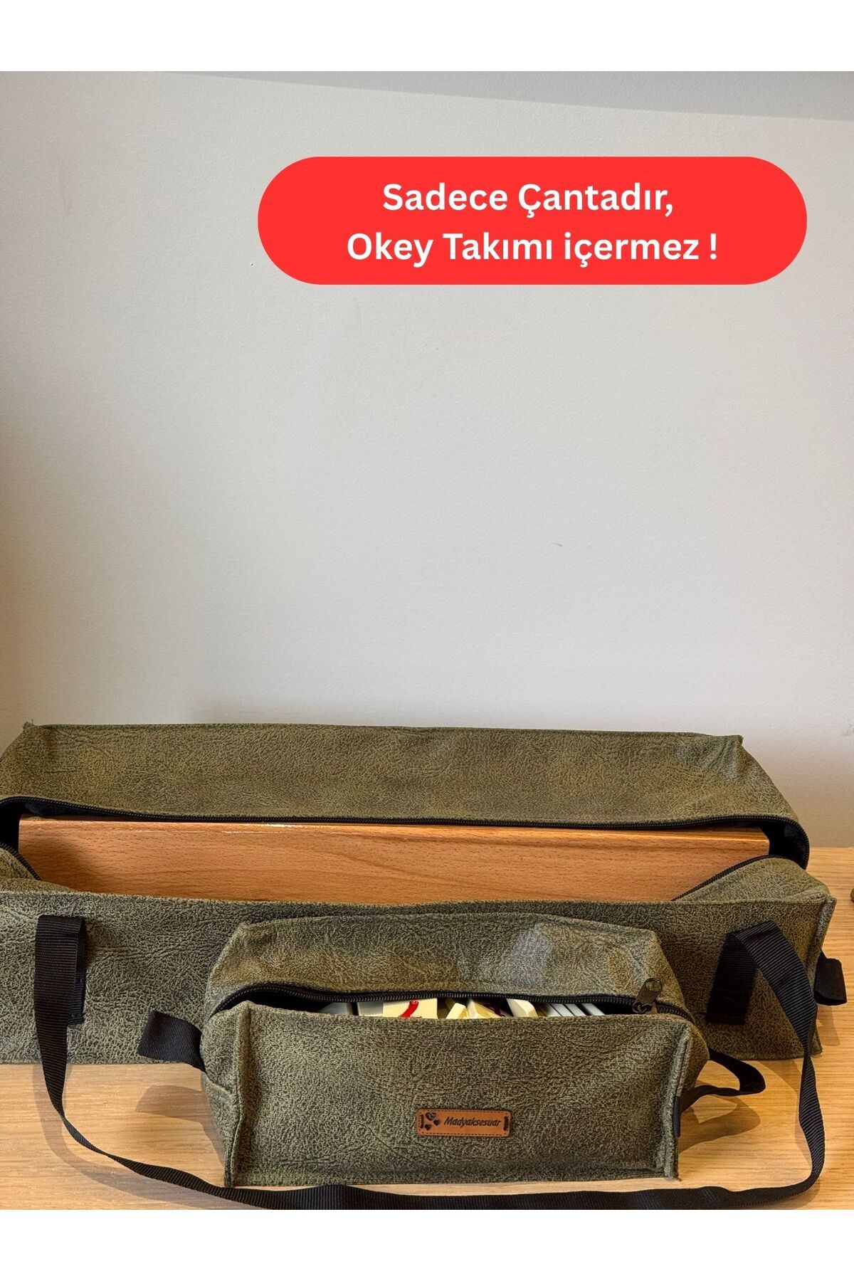 Mady Aksesuar Okey Takım Çantası Koyu Yeşil, Okey Takımı İçermez !
