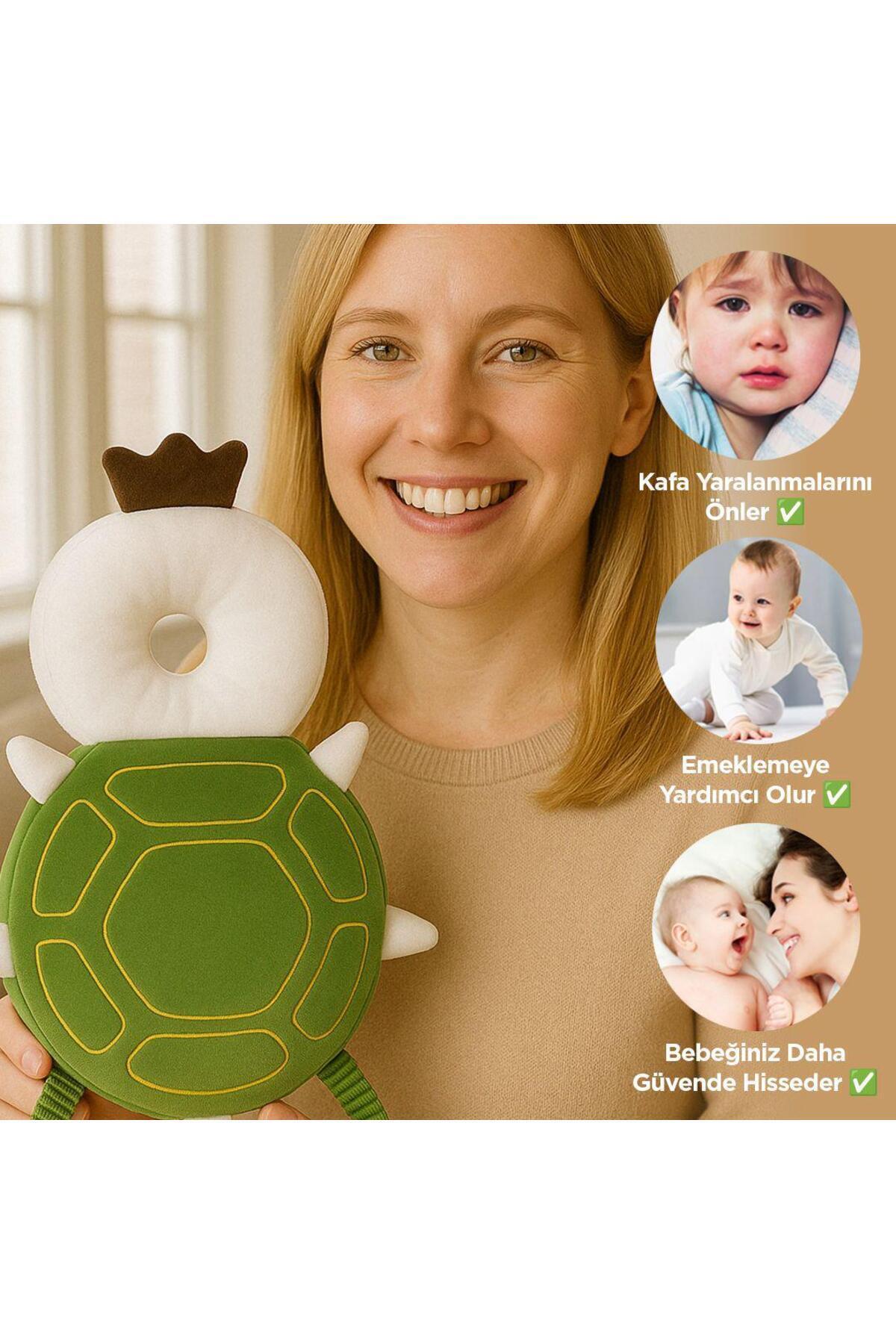 GUNSEZYAPI BEBEK BAŞ KORUMA YASTIĞI ÇANTASI 0-3 YAŞ KAPLUMBAĞA FİGÜRÜ