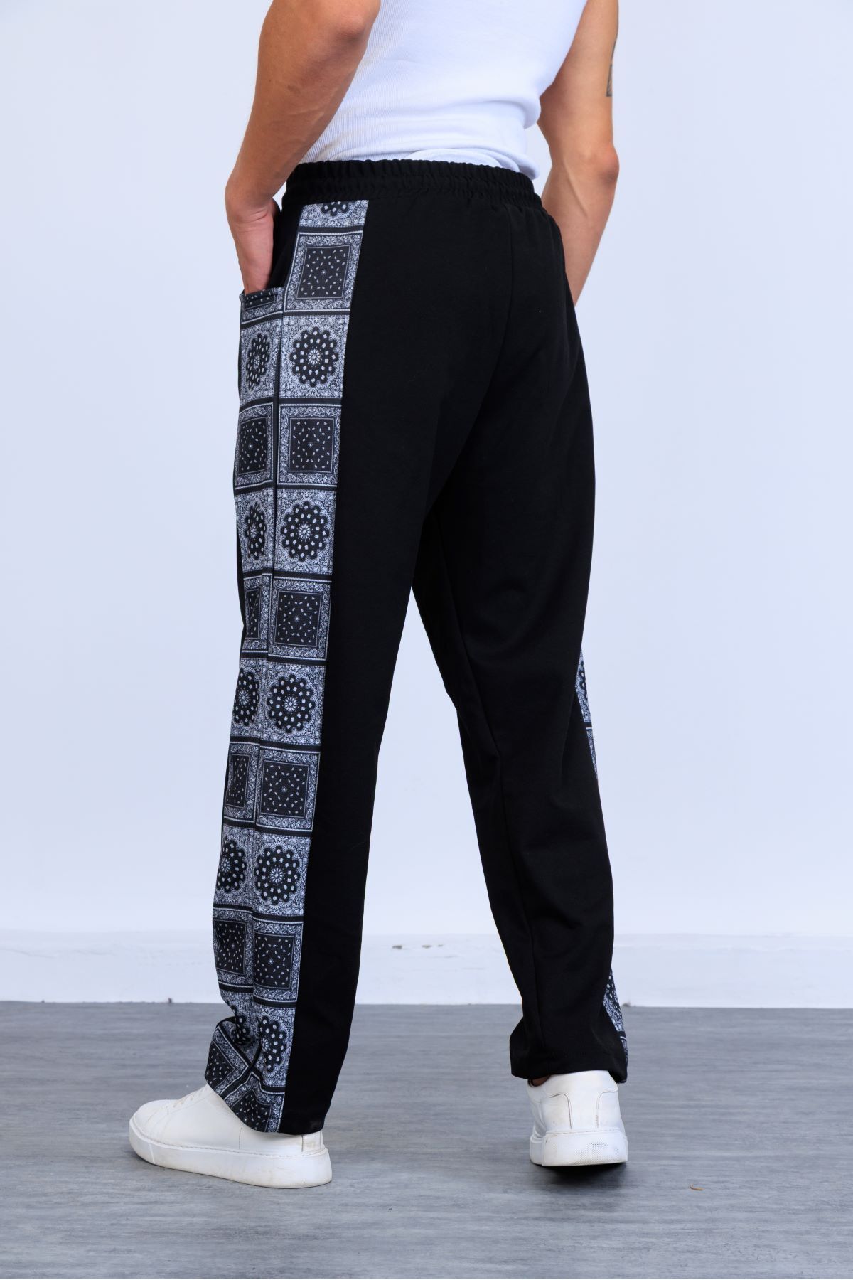 KHAYN  DİJİTAL ETNİC DESEN BOL EŞOFMAN ALTI H1029E - Görsel 8